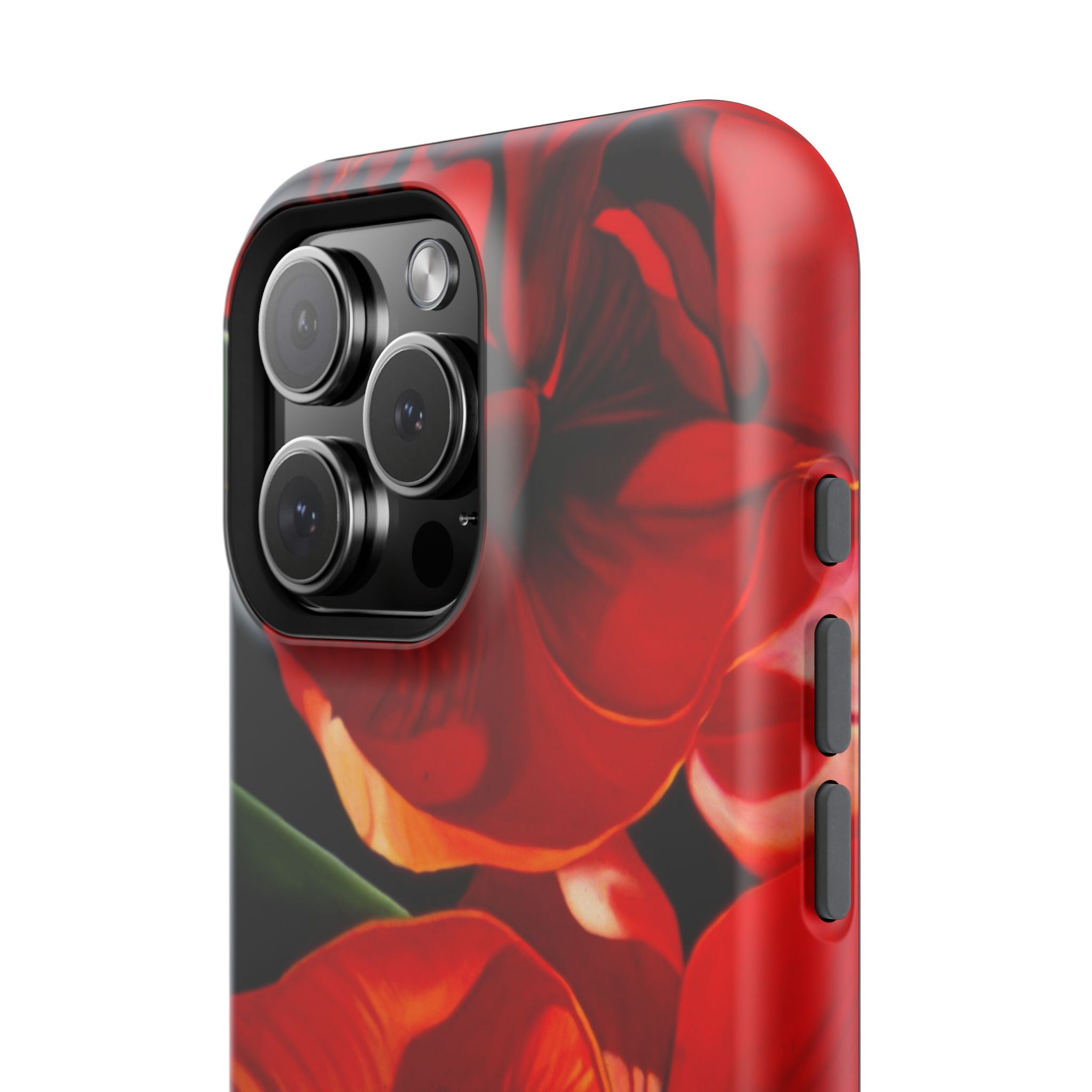 Phone case Lisa Herrera art print Red Amaryllis Floral Impact-Resistant Phone Case