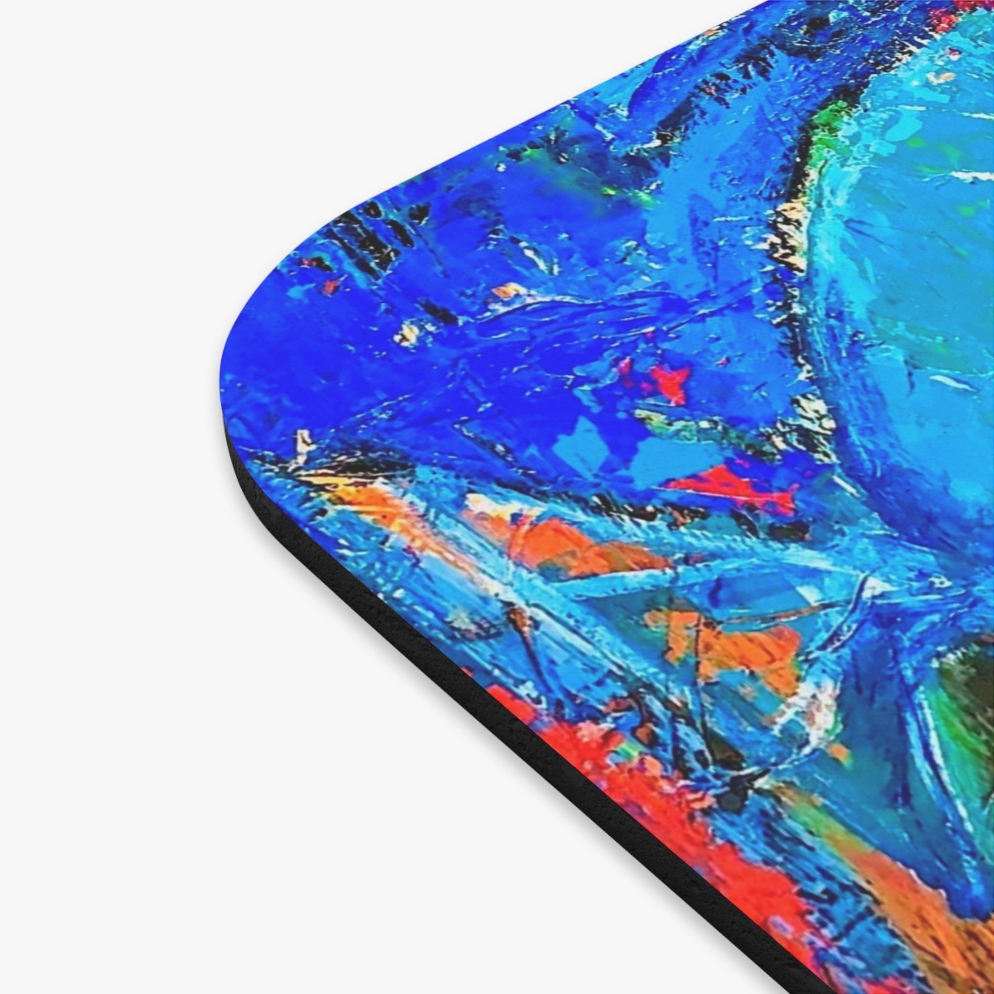 Mouse Pad Abstract Fish Rectangle Mouse Pad — Colorful Ocean Art Desk Mat