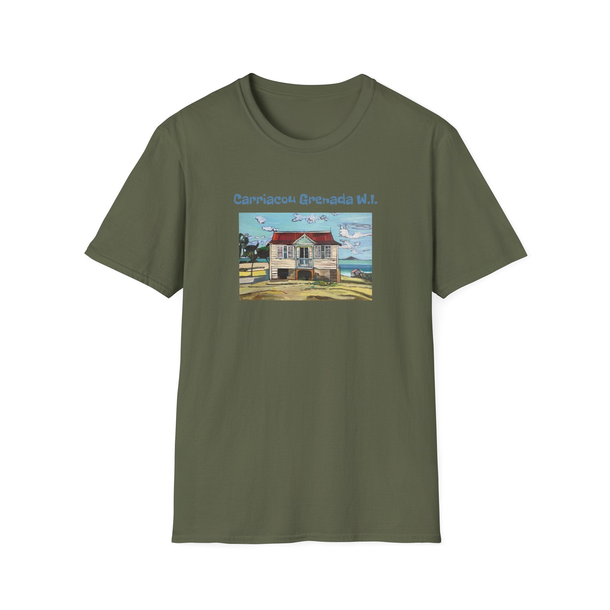 T-Shirt Carriacou House  - Carriacou Grenada W.I. Vintage Beach House Tee
