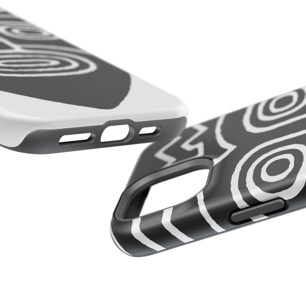 Phone Case — Black & White Tribal Mask Impact-Resistant Case