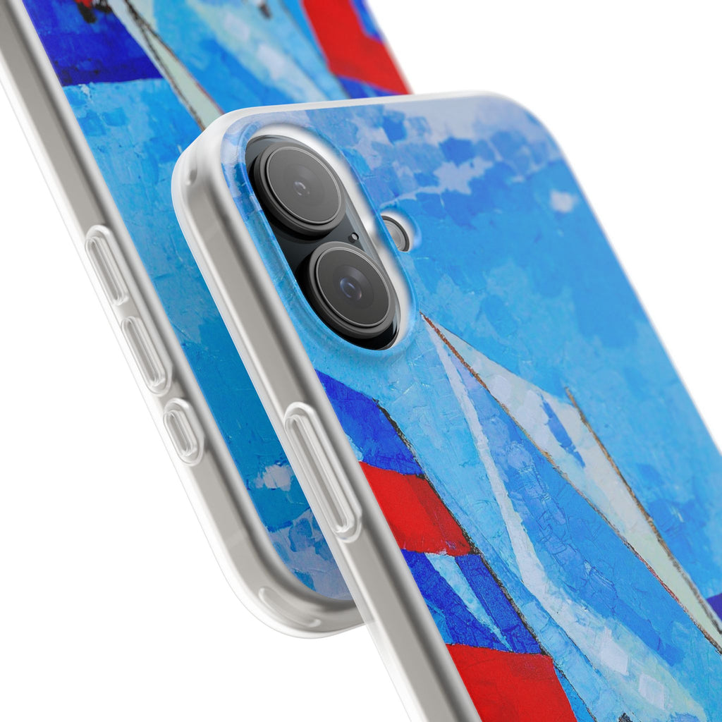 Phone Case Lisa Herrera art print workboat Sailboats   –  Artistic Flexi Case