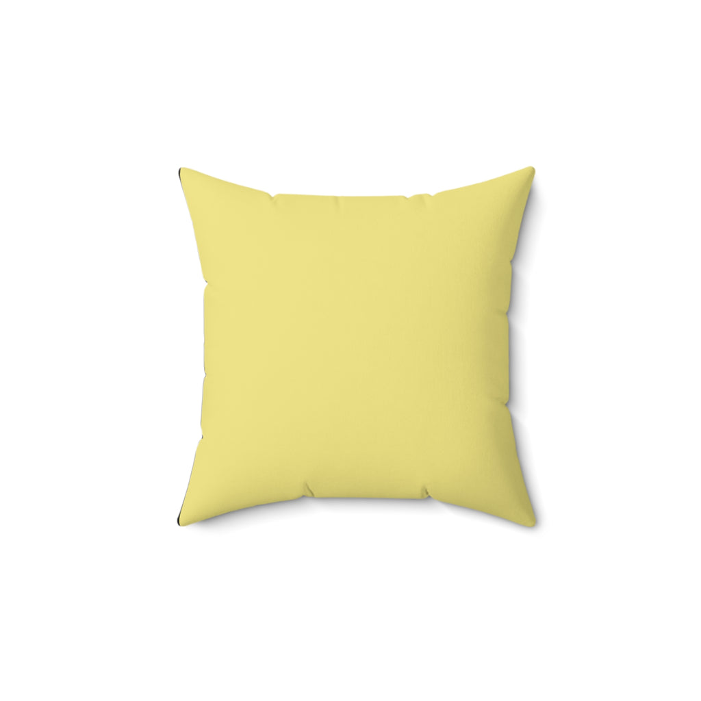 Throw Pillow Tropical Plumeria Floral Pillow — Yellow Plumeria Square Throw Pillow