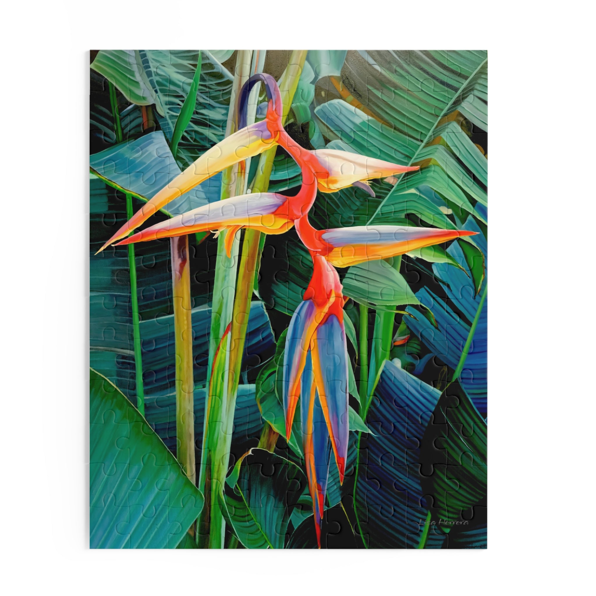 Puzzle Halyconia Jigsaw Puzzle — Tropical Floral 120/252/500-Piece