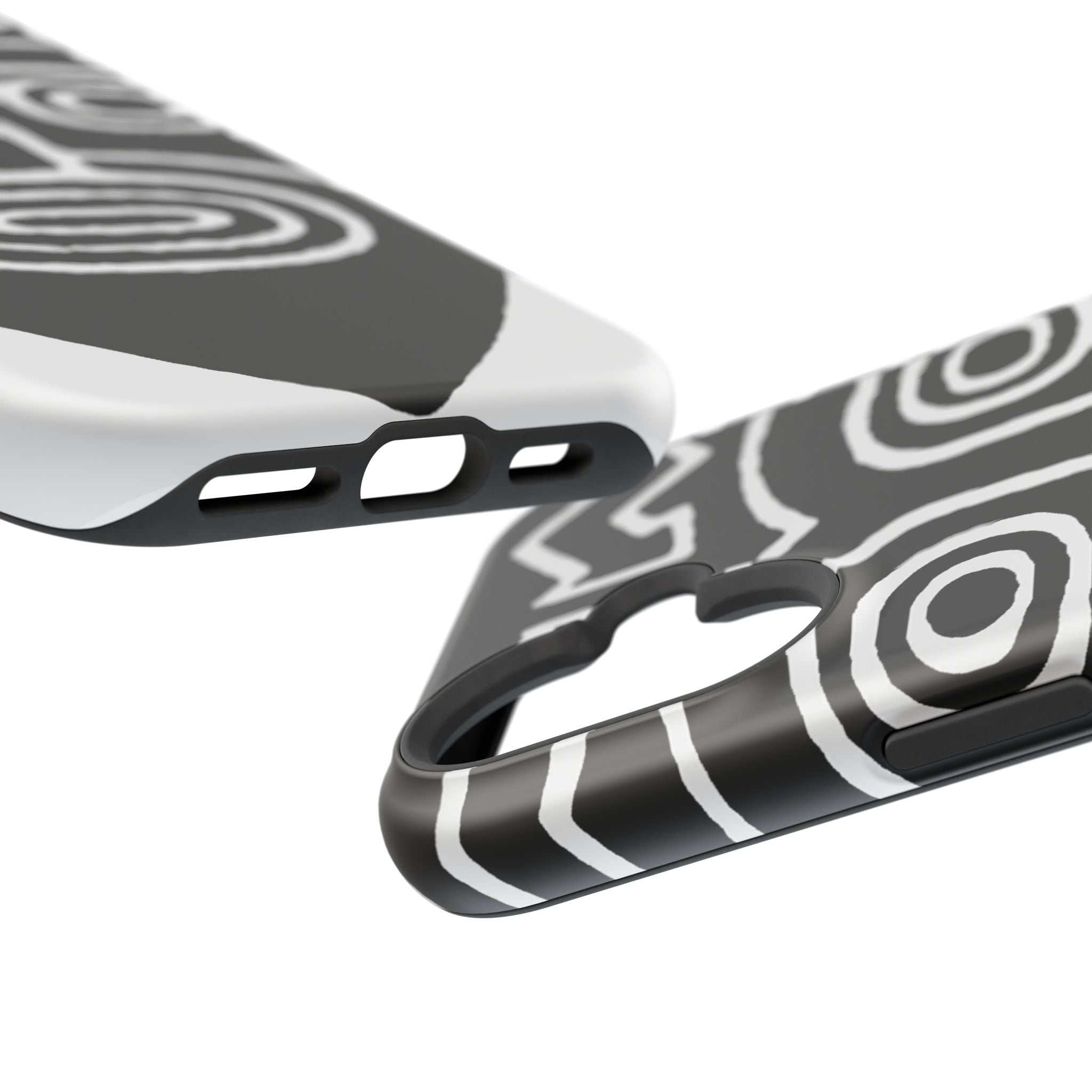 Phone Case — Black & White Tribal Mask Impact-Resistant Case