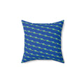 Throw Pillow Sea Turtle pattern - Aqua Coastal Decorative Cushion
