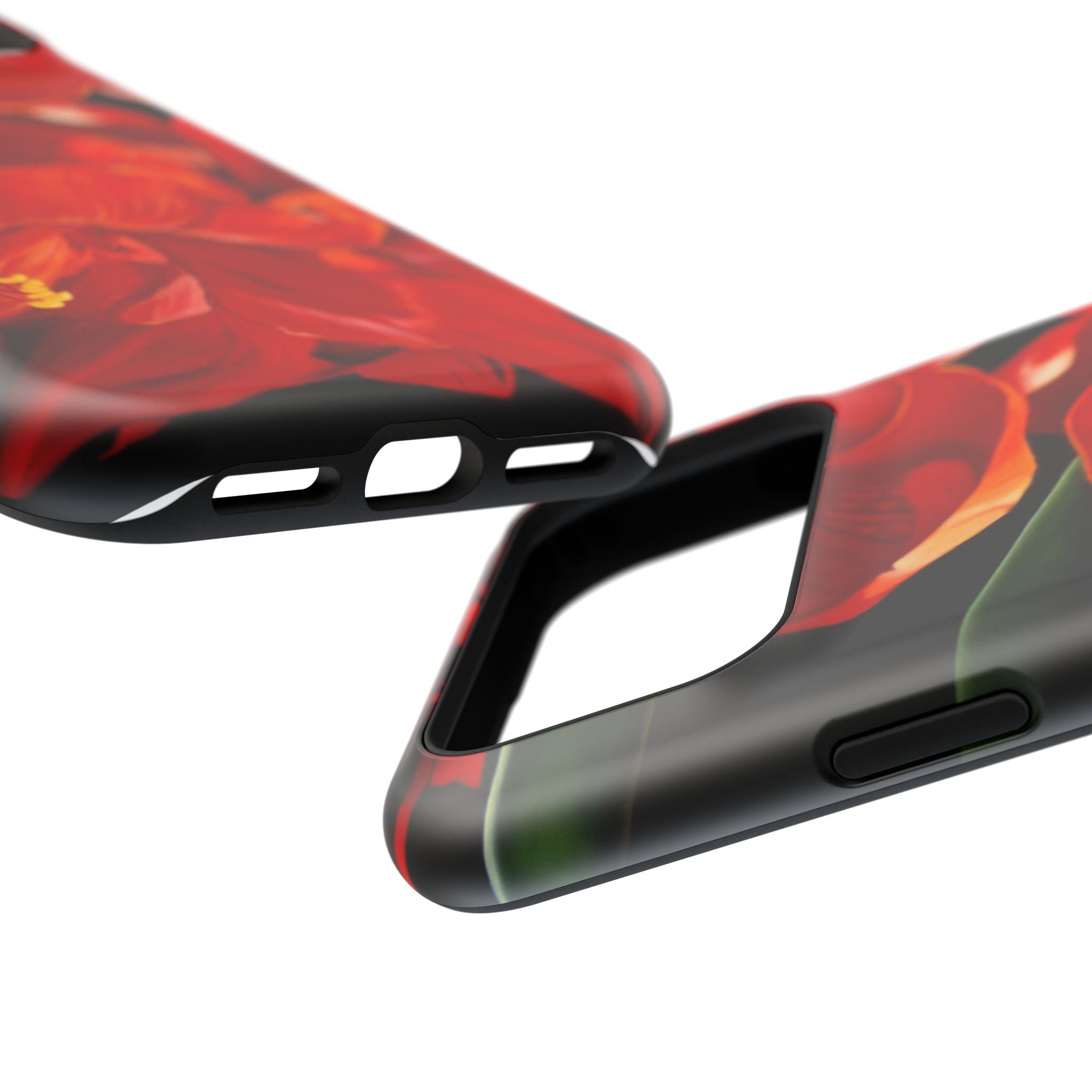 Phone case Lisa Herrera art print Red Amaryllis Floral Impact-Resistant Phone Case