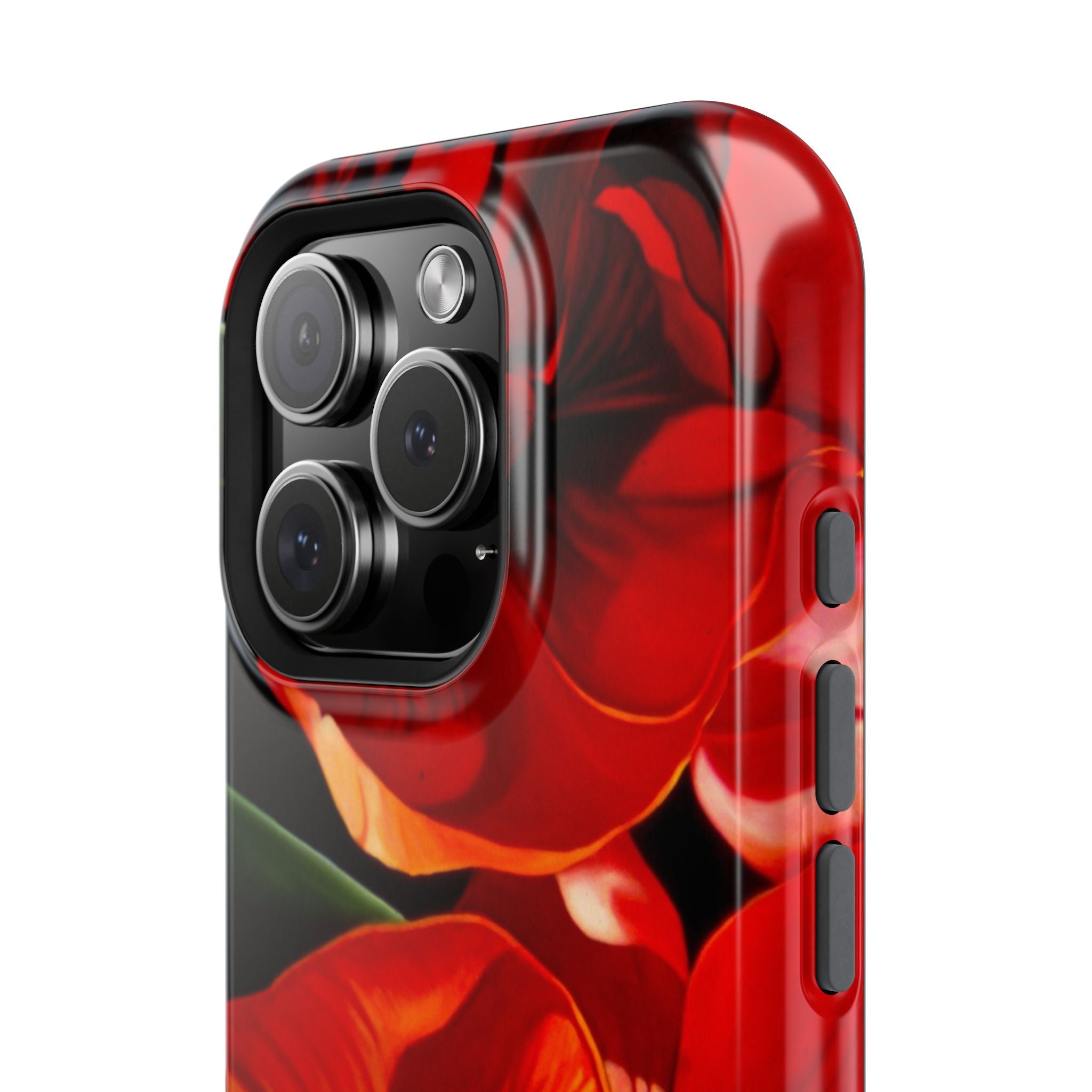 Phone case Lisa Herrera art print Red Amaryllis Floral Impact-Resistant Phone Case