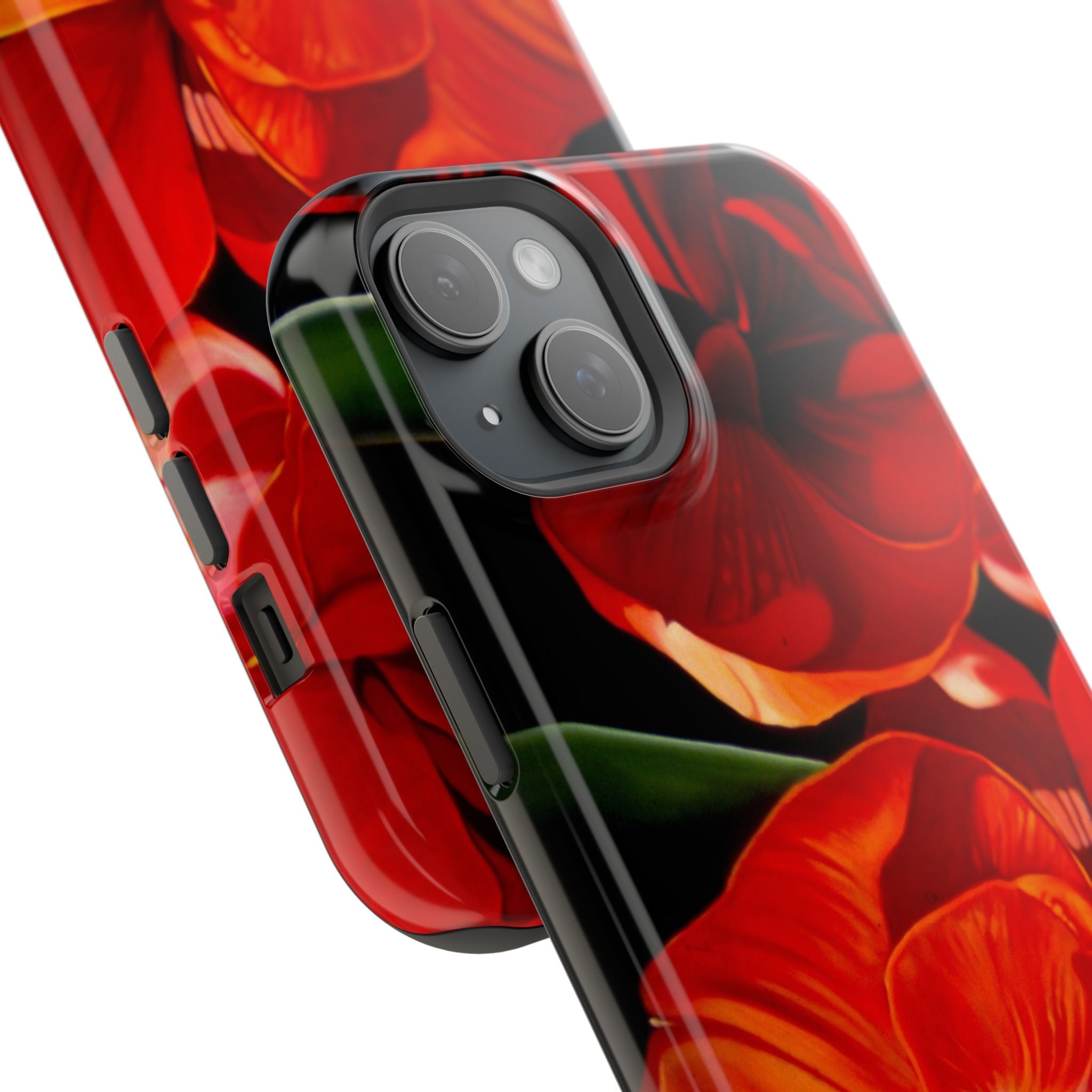 Phone case Lisa Herrera art print Red Amaryllis Floral Impact-Resistant Phone Case