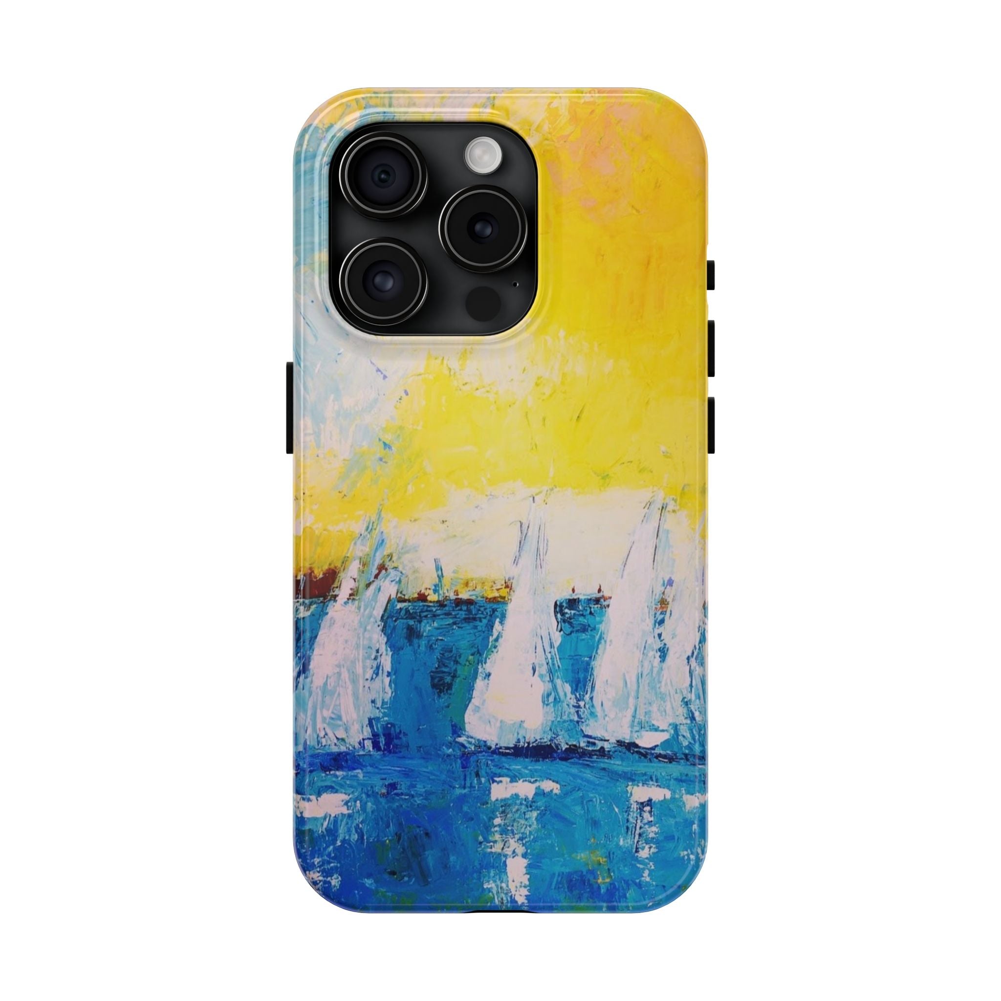 Phone Case Sailboat Painting   — Nautical Abstract Art Tough iPhone Case