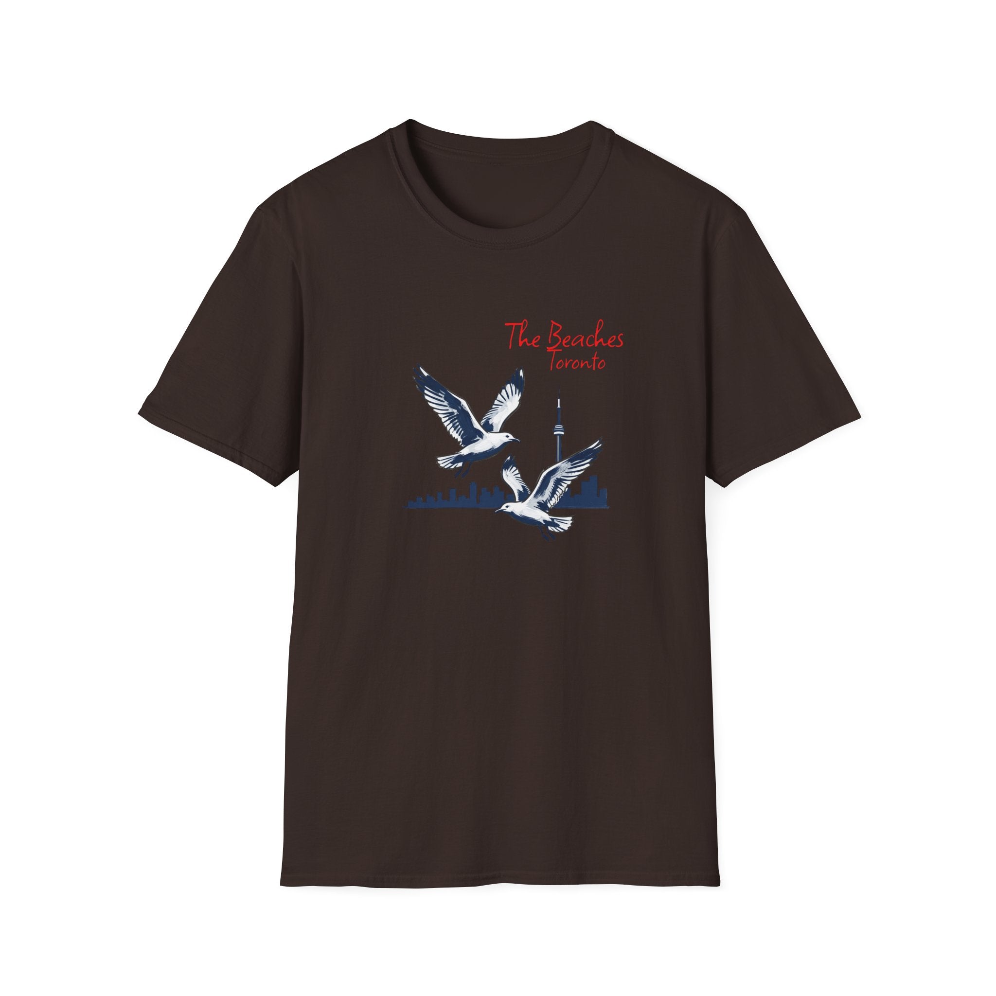 T-Shirt — The Beaches Toronto with Seagulls and cn tower