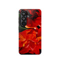 Phone case Lisa Herrera art print Red Amaryllis Floral Impact-Resistant Phone Case