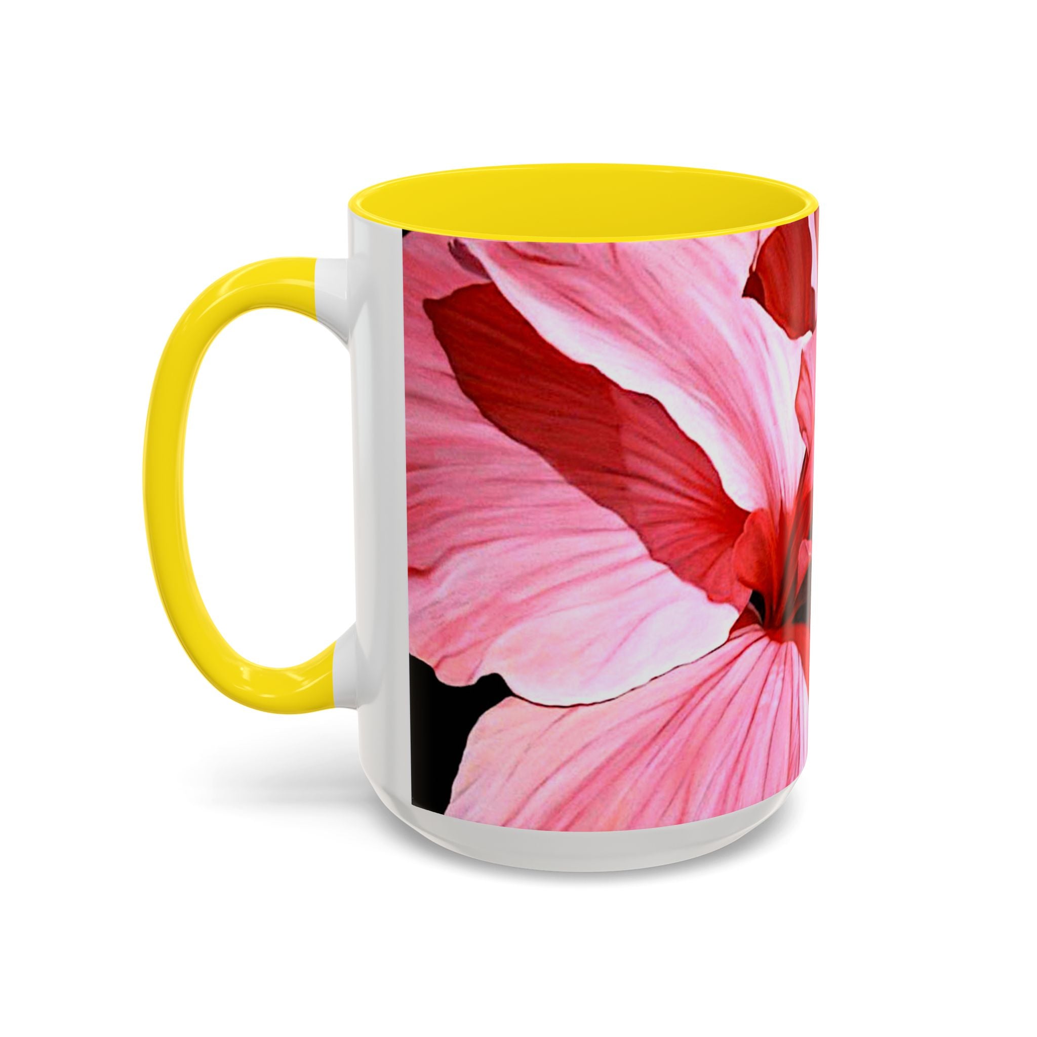 Coffee Mug Pink Hibiscus Painting (11, 15oz)