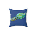 Throw Pillow Sea Turtle  - Aqua Coastal Decorative Cushion