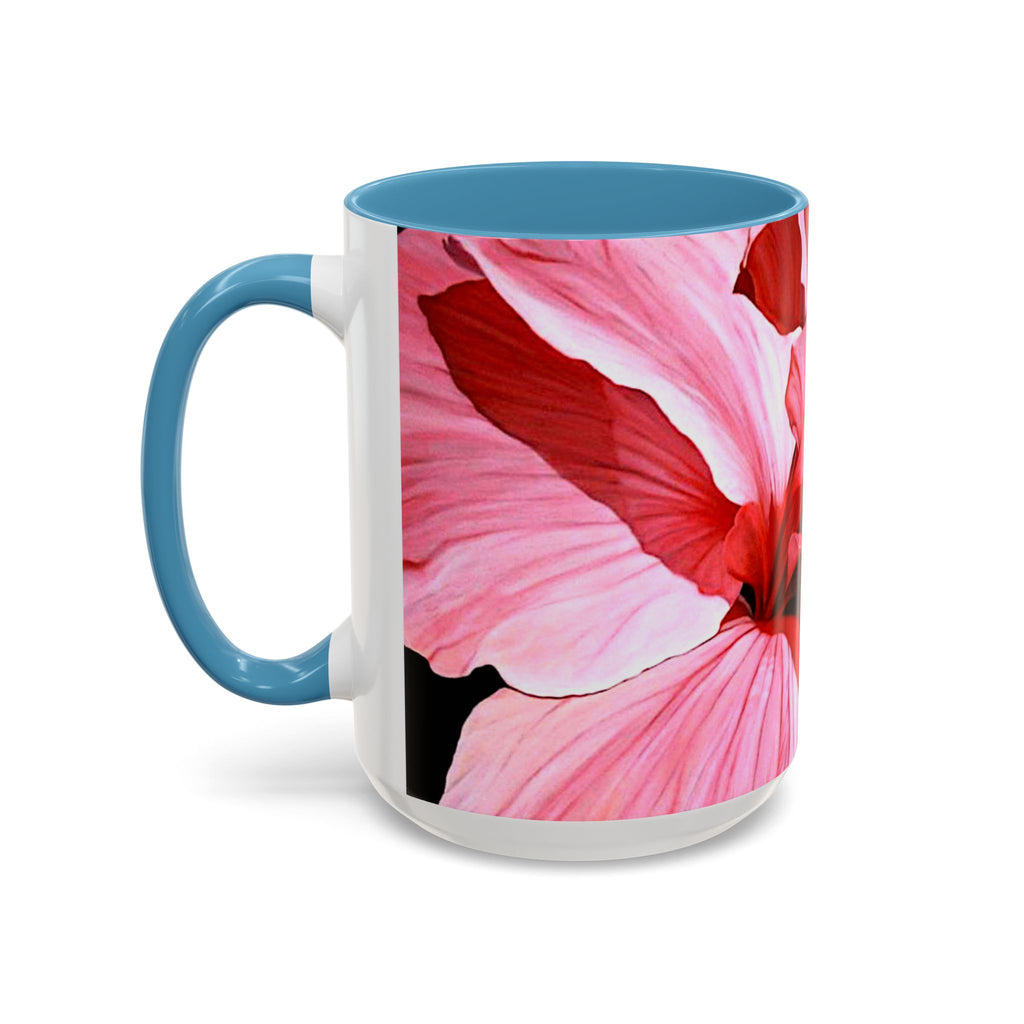 Coffee Mug Pink Hibiscus Painting (11, 15oz)