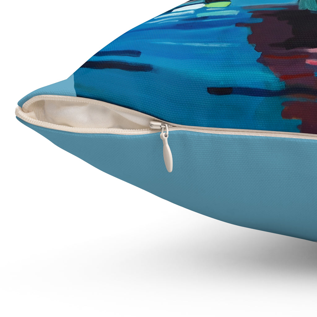 Throw Pillow Lisa Herrera art print Sailing Boats Spinnakers - Coastal Decorative Cushion