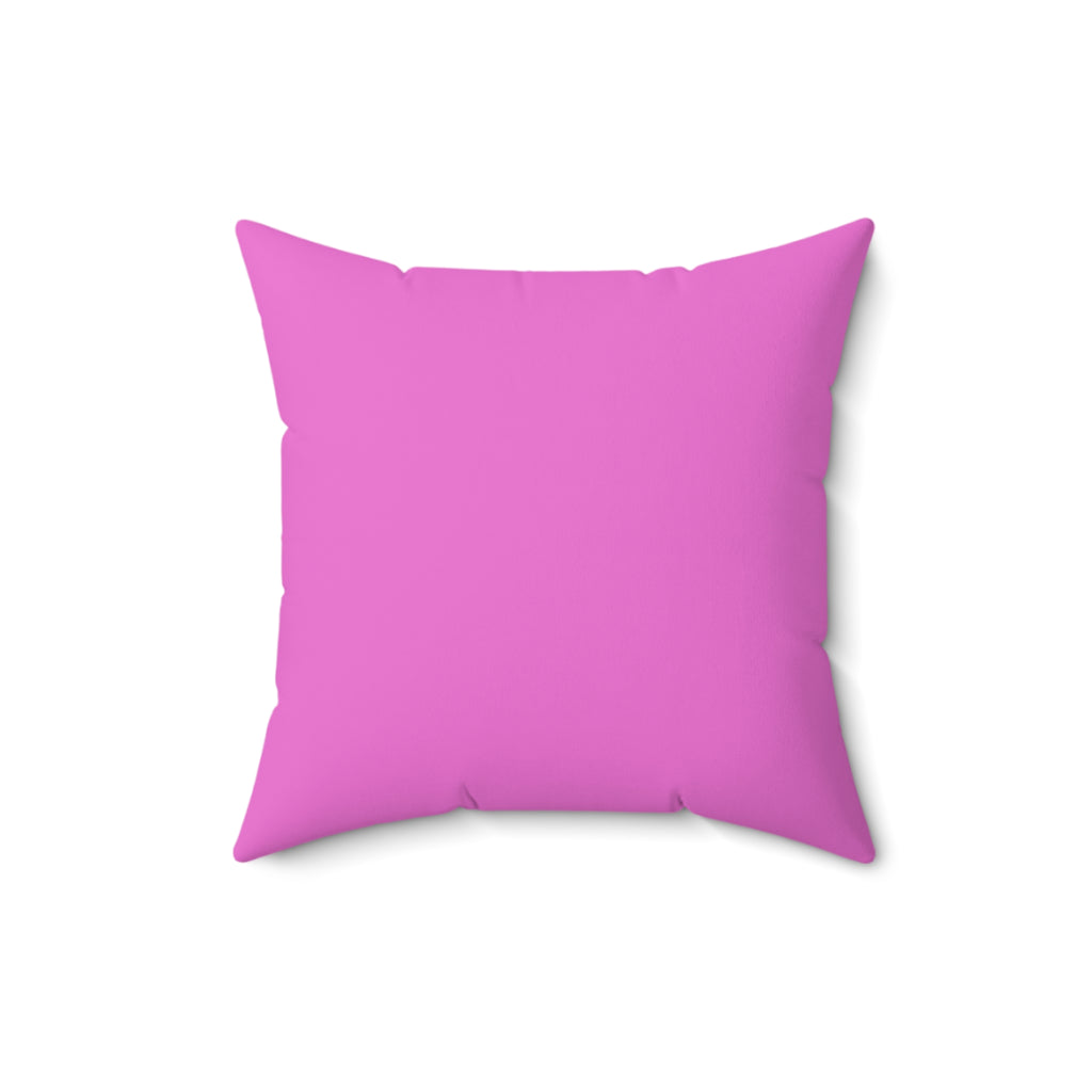 Throw Pillow Yellow Heart on Pink   - Decorative Cushion