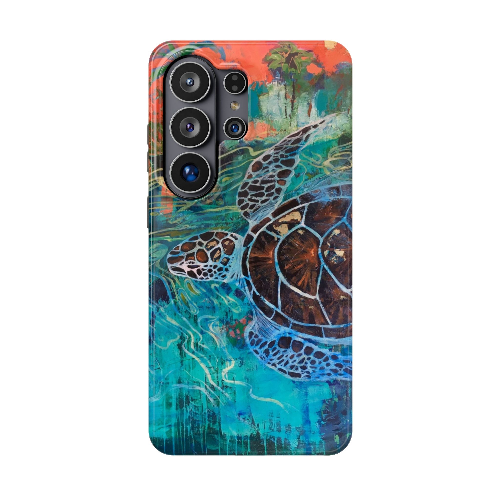Phone Case Lisa Herrera art print Sea Turtle  — Protective Impact-Resistant Ocean Design