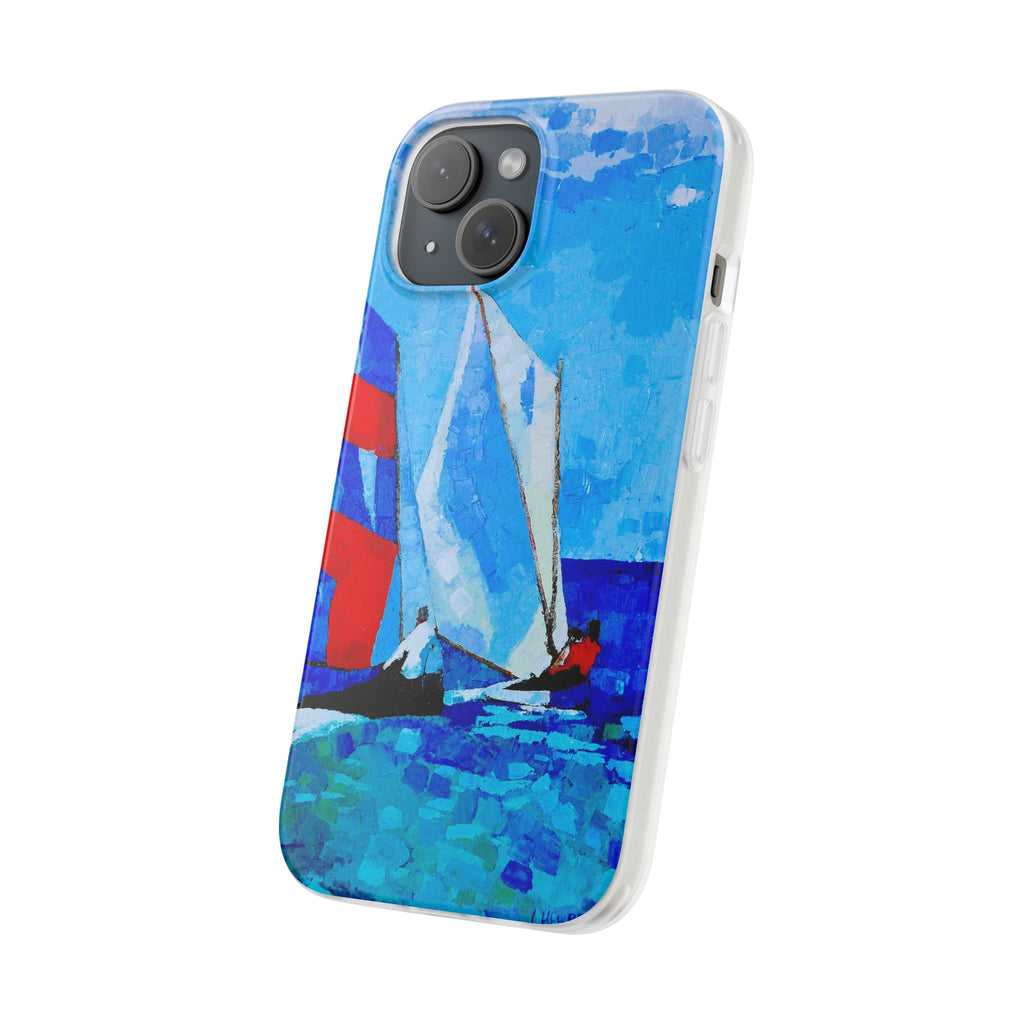 Phone Case Lisa Herrera art print workboat Sailboats   –  Artistic Flexi Case
