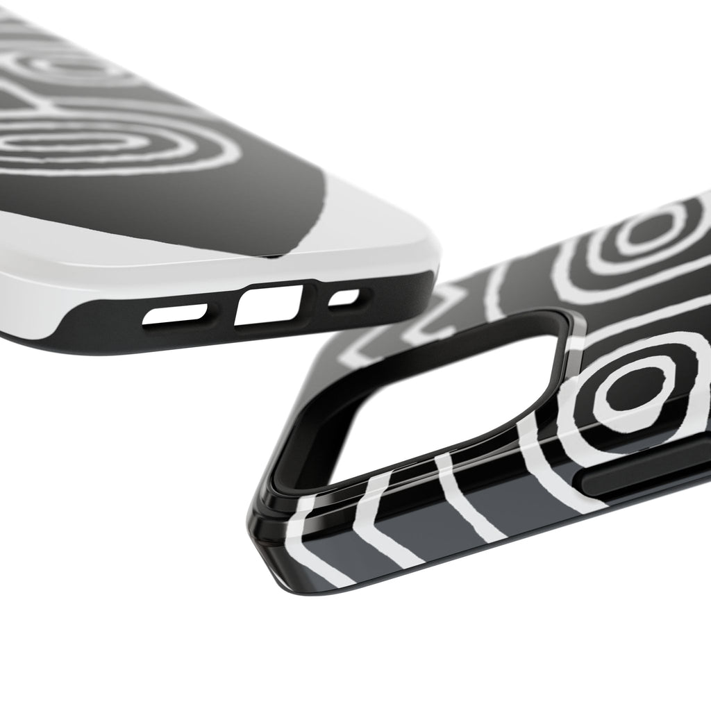 Phone Case — Black & White Tribal Mask Impact-Resistant Case