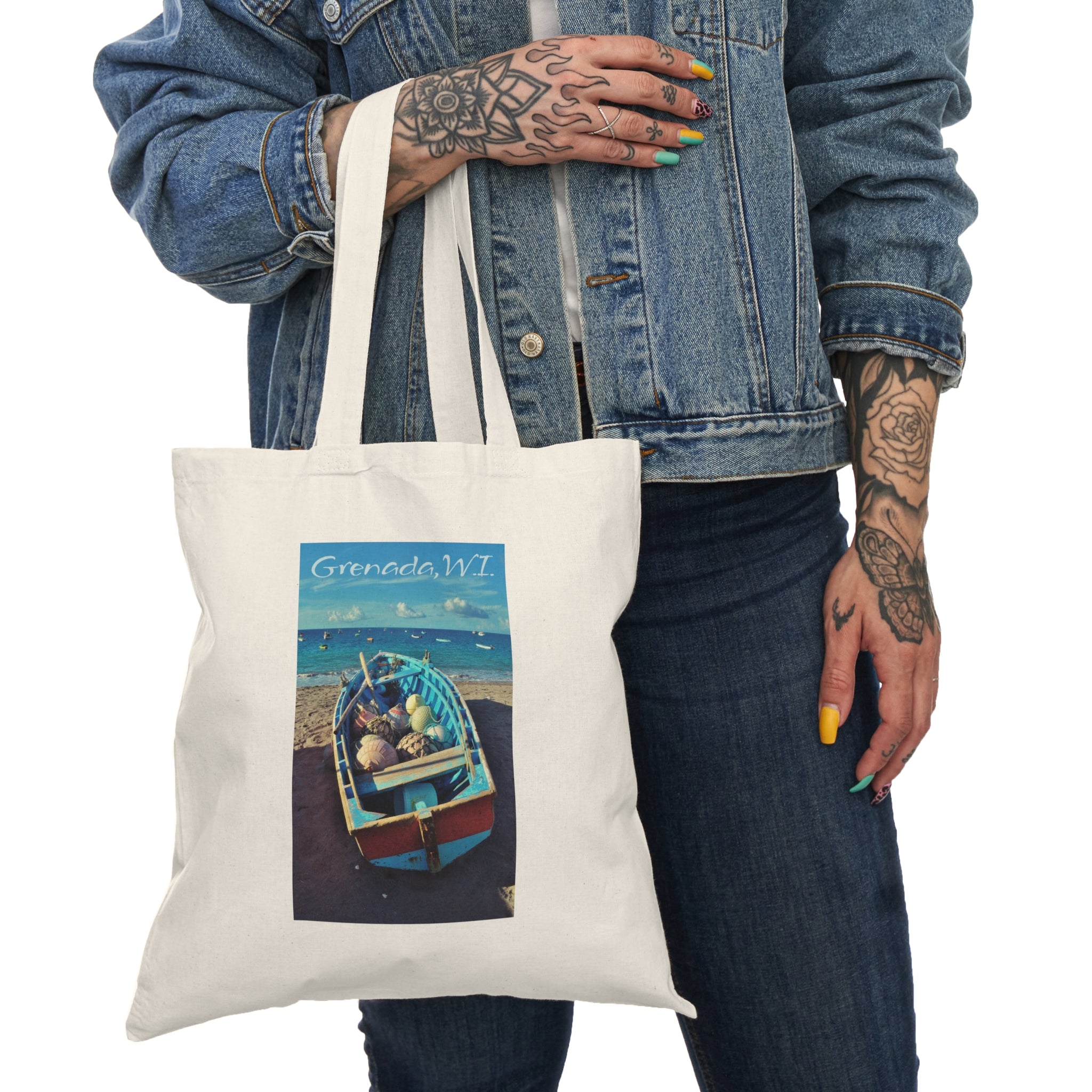 Tote Bag — Grenada Beach Boat Vintage Travel Poster Tote