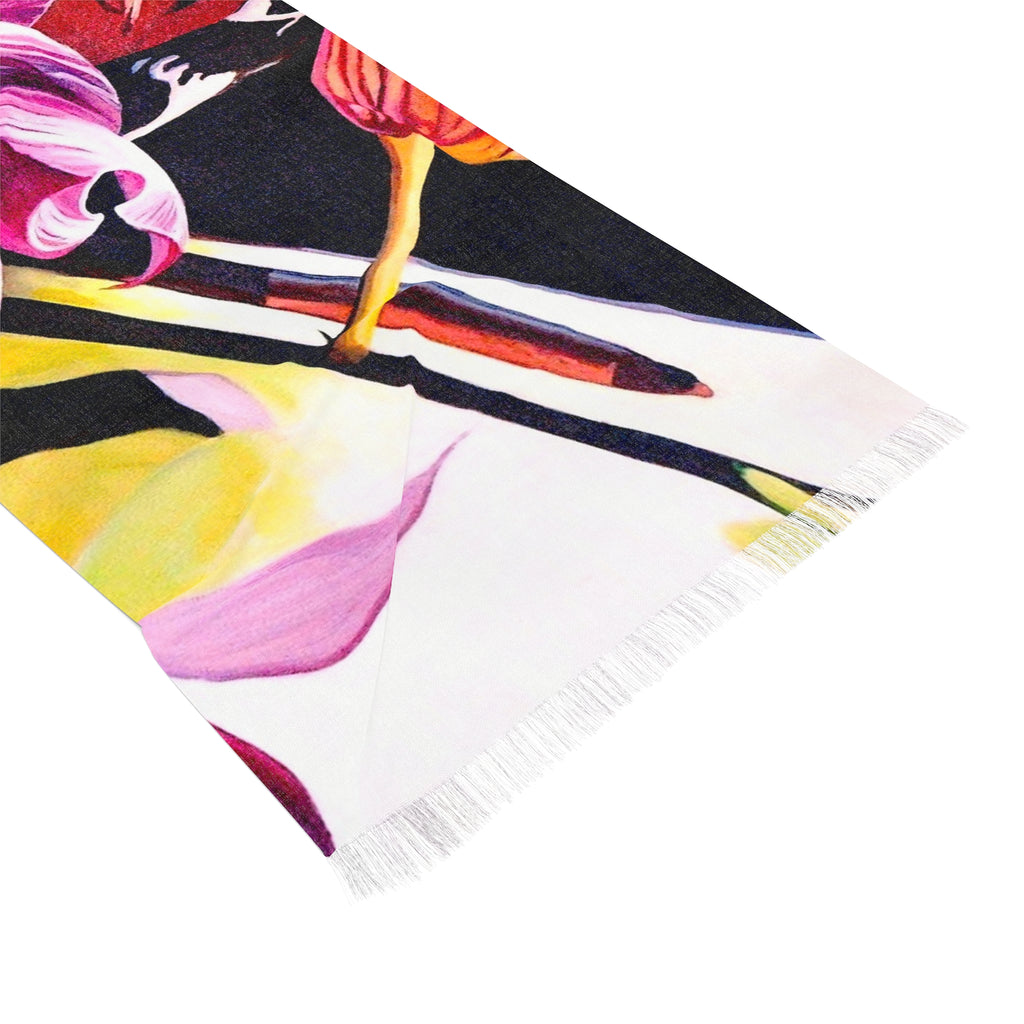 Floral Light Scarf Lisa Herrera Pink Orchid art print  — Bright Tropical Print