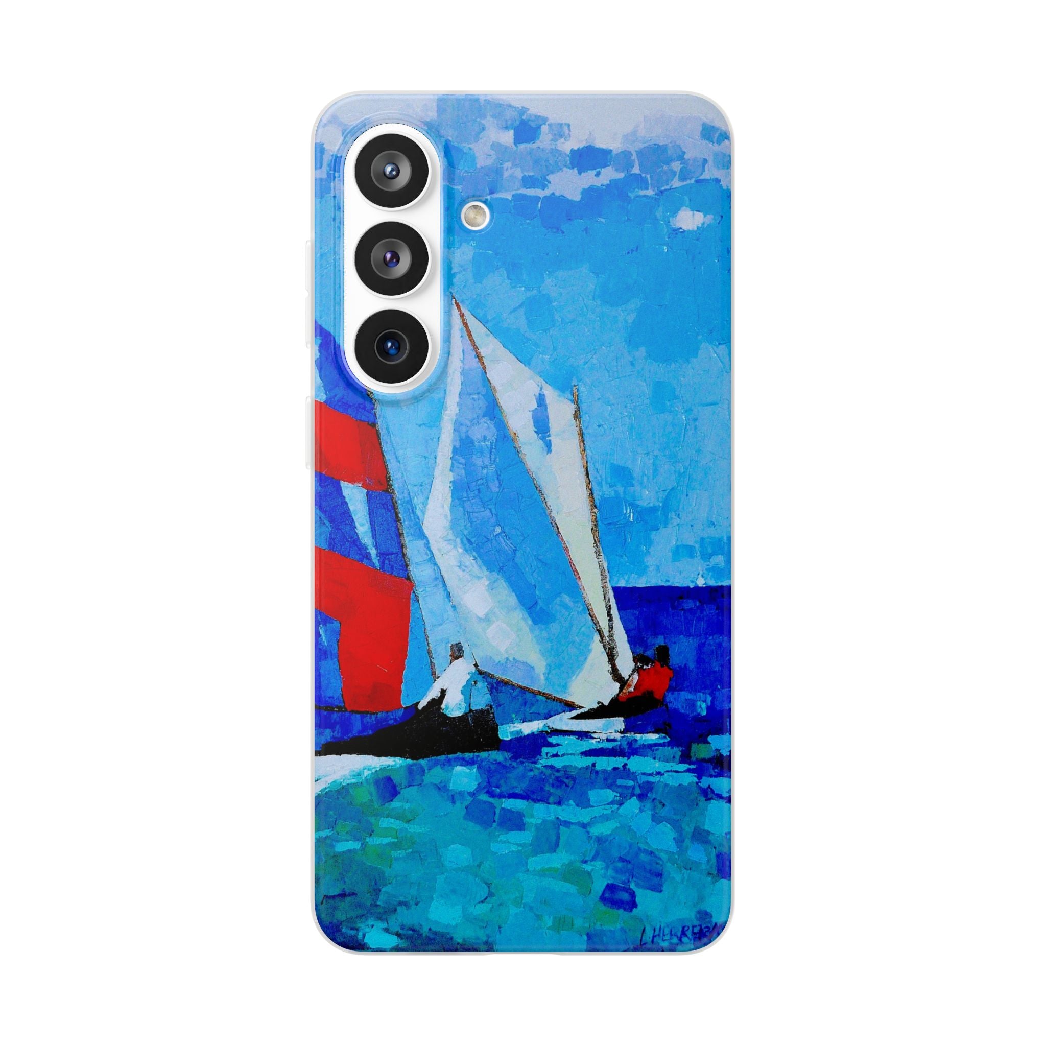 Phone Case Lisa Herrera art print workboat Sailboats   –  Artistic Flexi Case