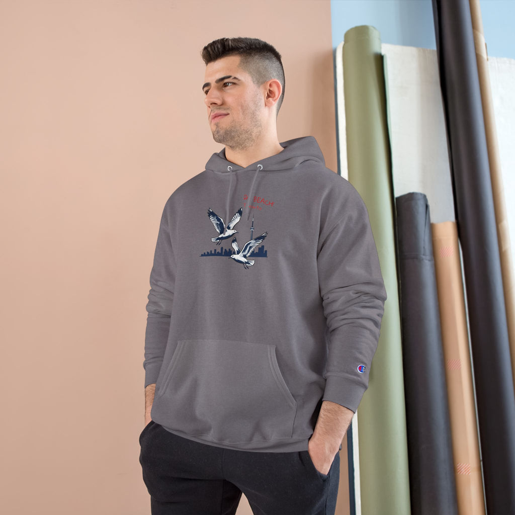 Hoodie Da Beach Seagulls and cn tower drawing Toronto Hoodie –  Pullover