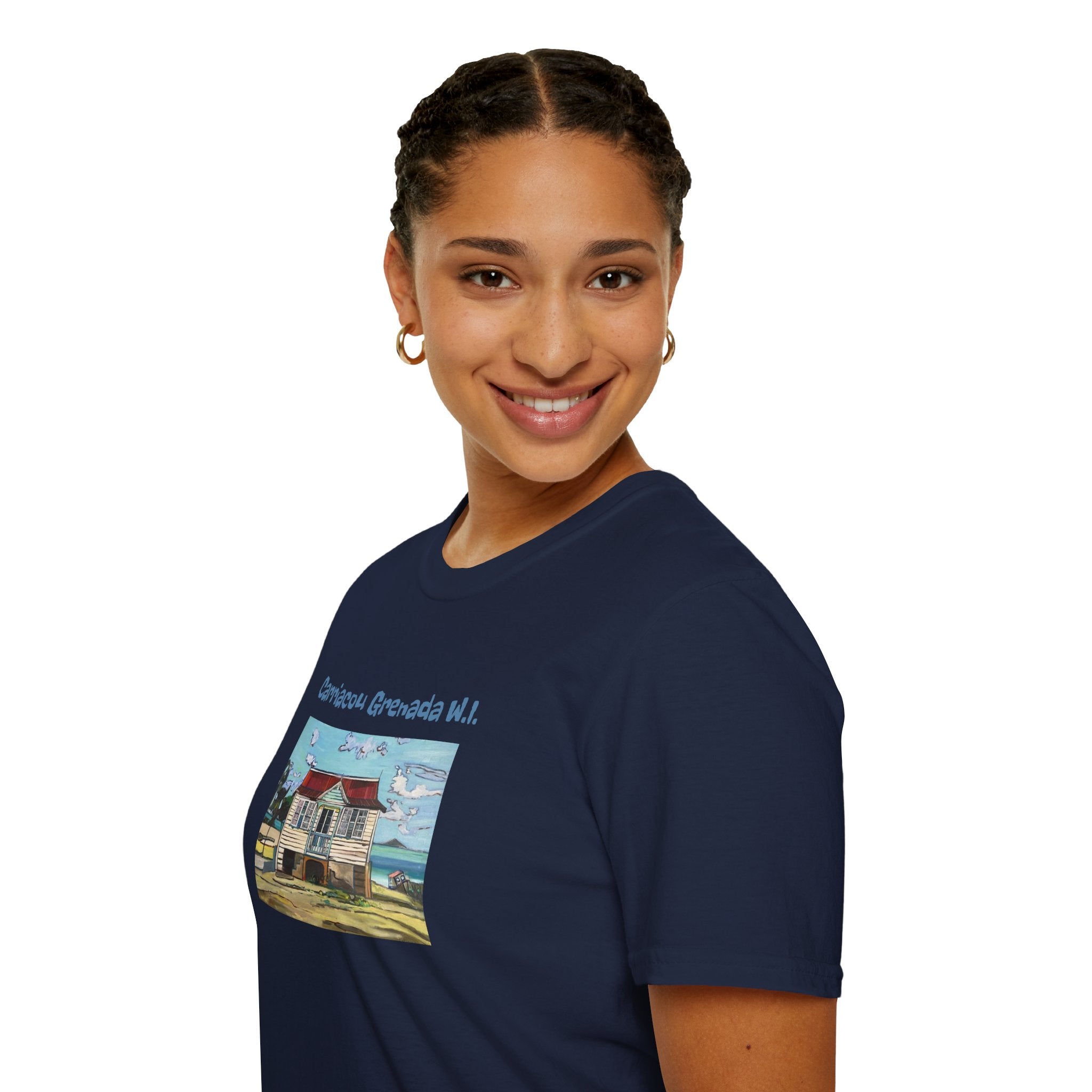 T-Shirt Carriacou House  - Carriacou Grenada W.I. Vintage Beach House Tee