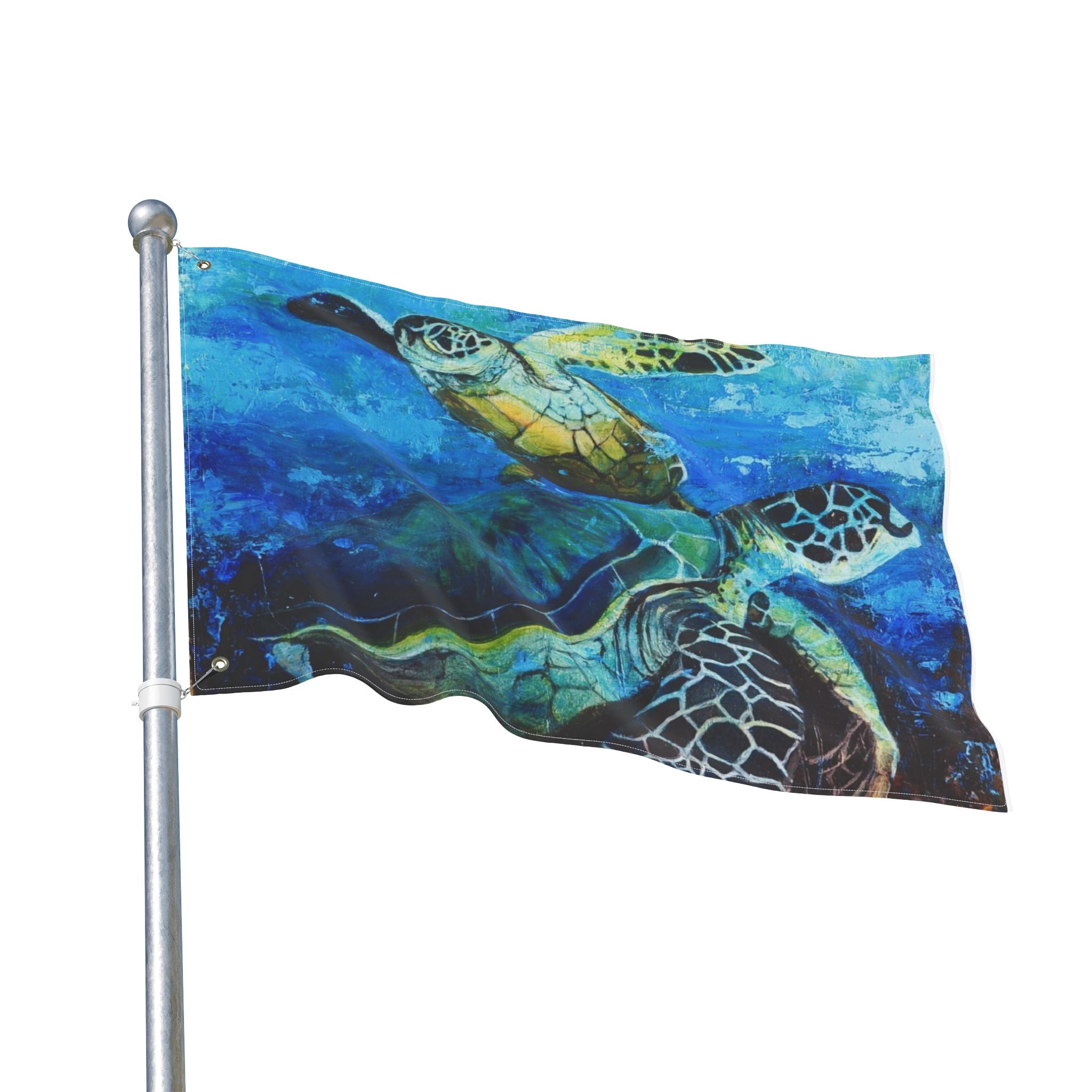 Outdoor Flag - Sea Turtle Double-Sided