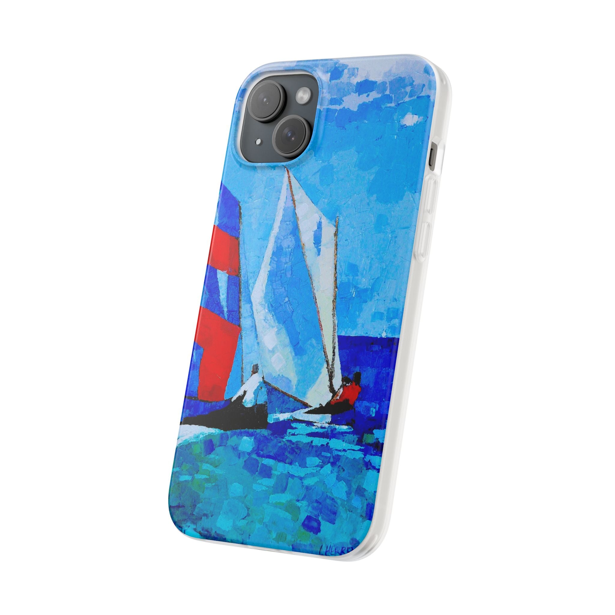 Phone Case Lisa Herrera art print workboat Sailboats   –  Artistic Flexi Case