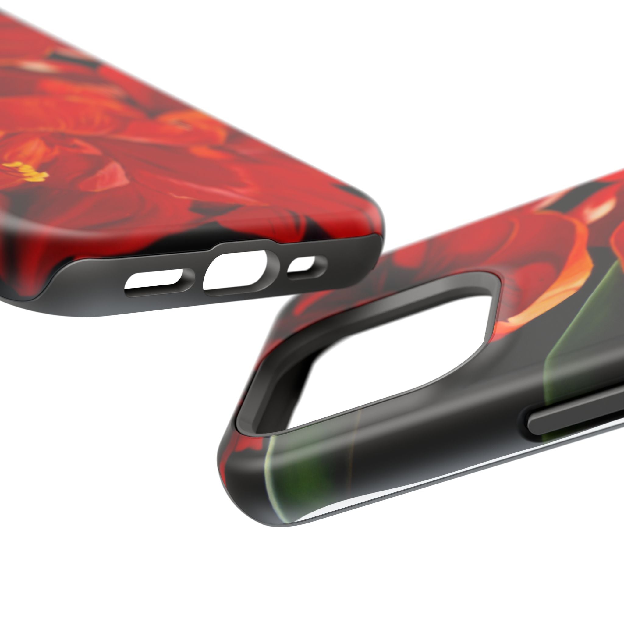 Phone case Lisa Herrera art print Red Amaryllis Floral Impact-Resistant Phone Case