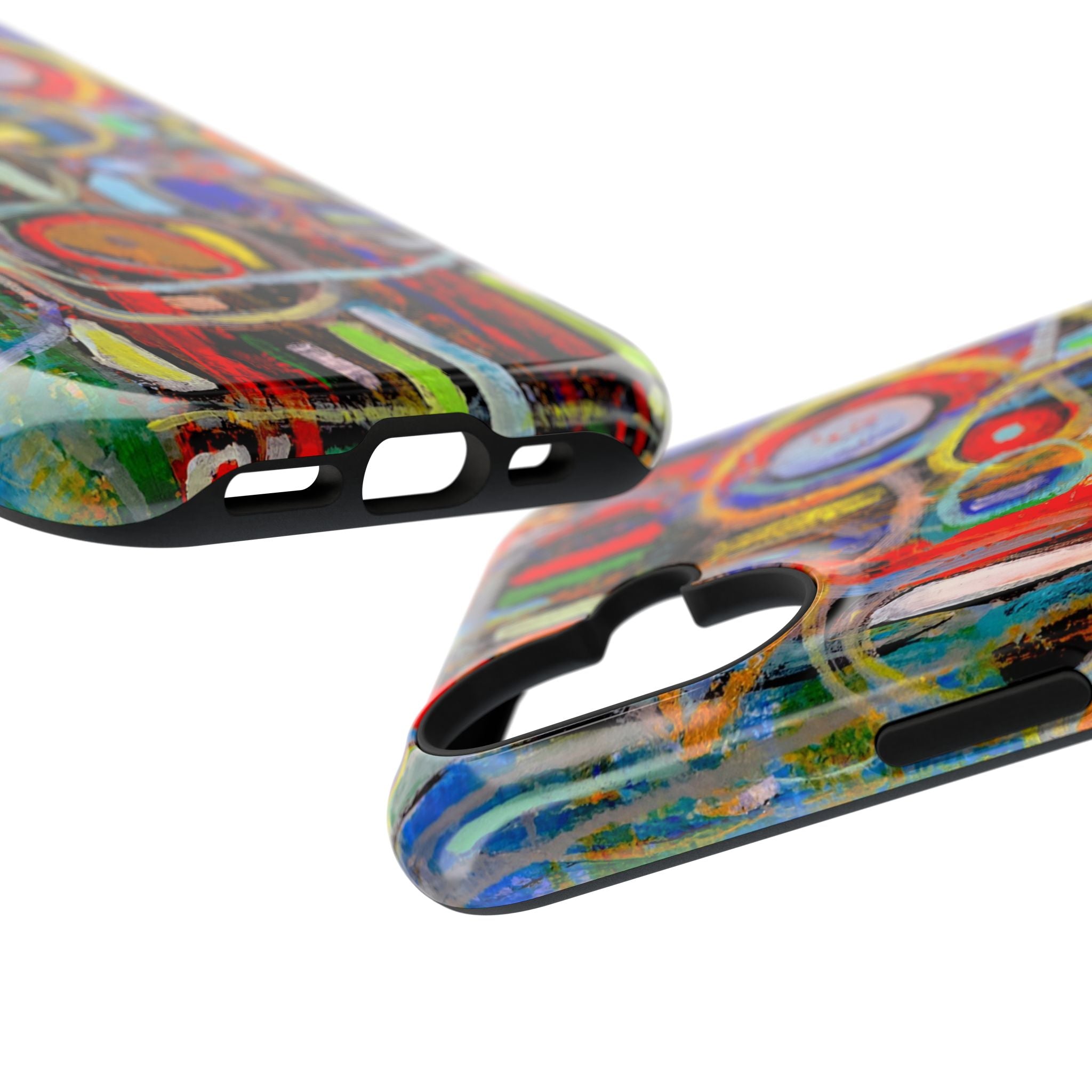 Phone Case lisa herrera art Abstract Colorburst Impact-Resistant Phone Case — Vibrant Modern Art Design
