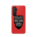 Phone Case Tiki Mask Impact-Resistant Phone Case — Bold Red Protective Cover