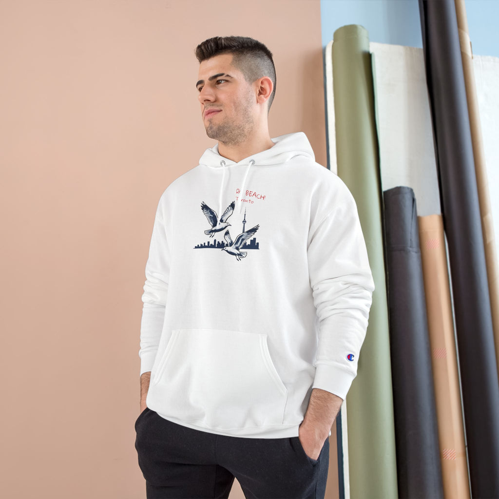 Hoodie Da Beach Seagulls and cn tower drawing Toronto Hoodie –  Pullover