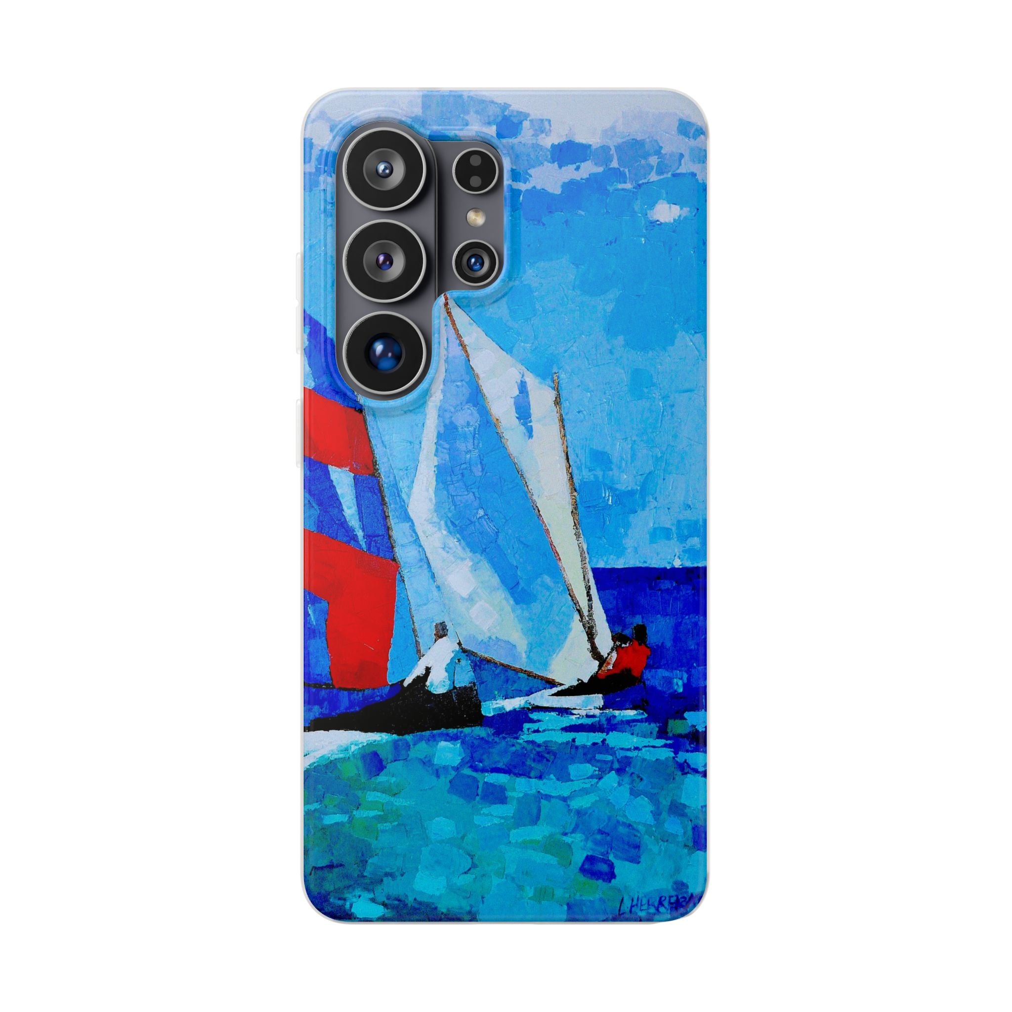 Phone Case Lisa Herrera art print workboat Sailboats   –  Artistic Flexi Case