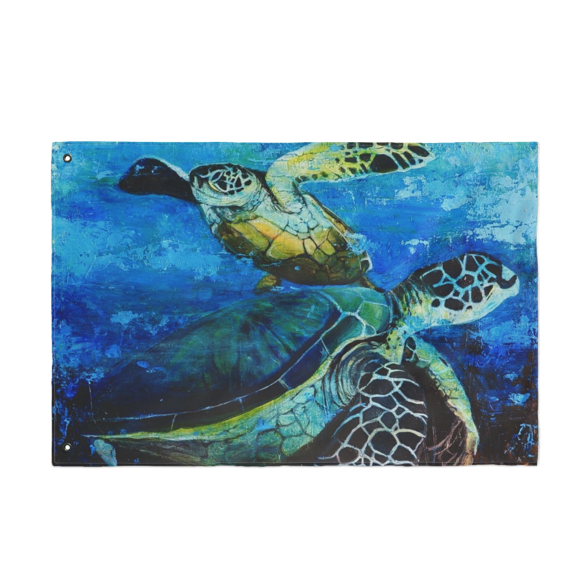Outdoor Flag - Sea Turtle Double-Sided