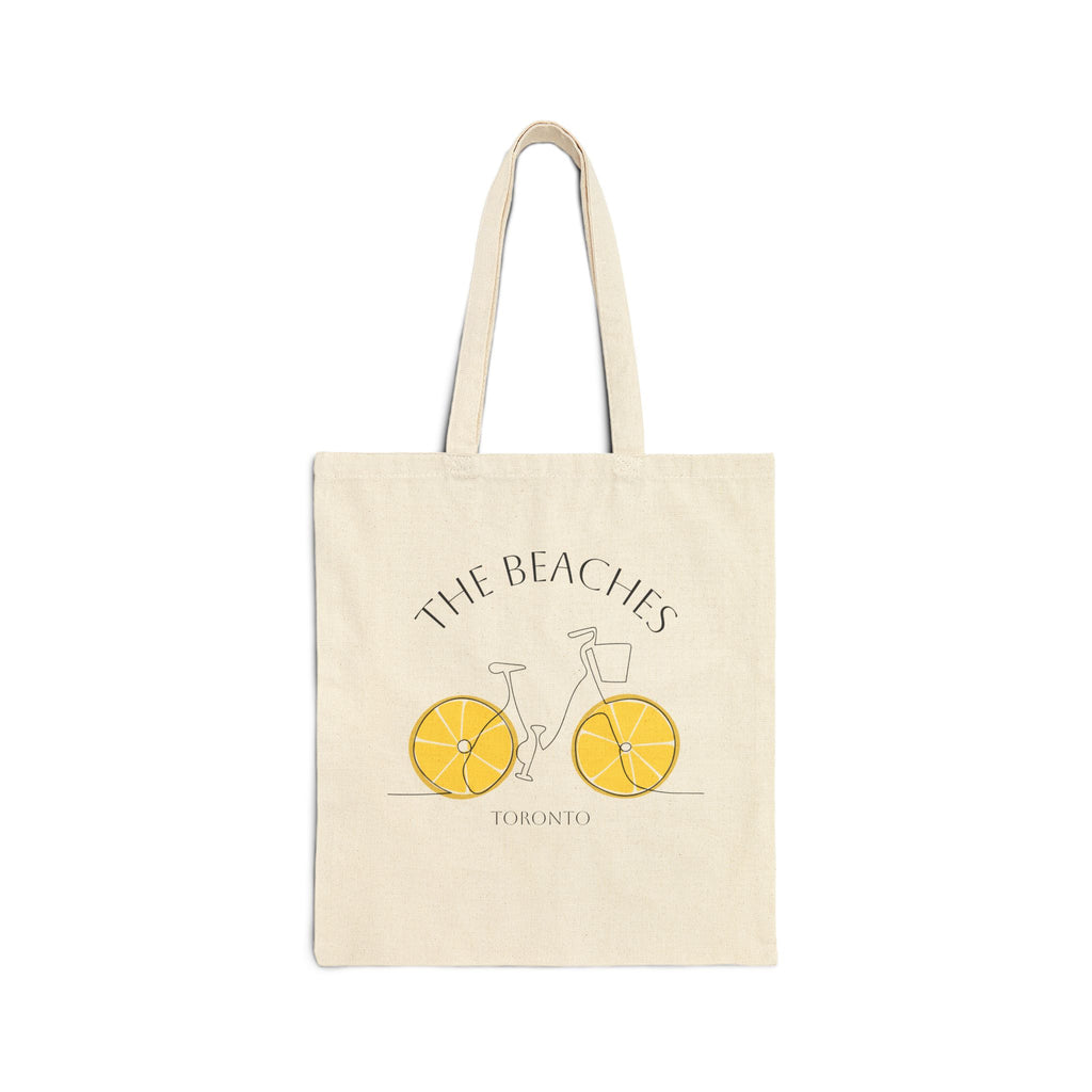 Tote Bag Bicycle The Beaches Toronto Blk & Wht Photo Canvas Tote Bag