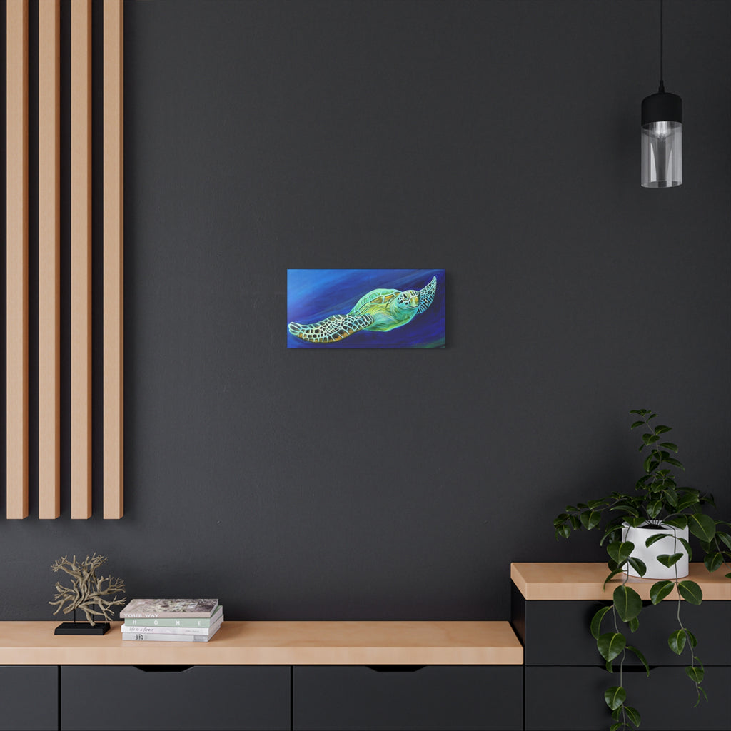 Canvas Print Matte of Turtle Painting , Stretched, 1.25"