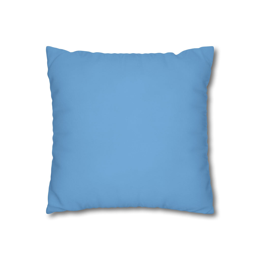 Thow Pillowcase Blue Spiral Decorative Pillowcase — Coastal Sunburst Square Throw Pillow Cover