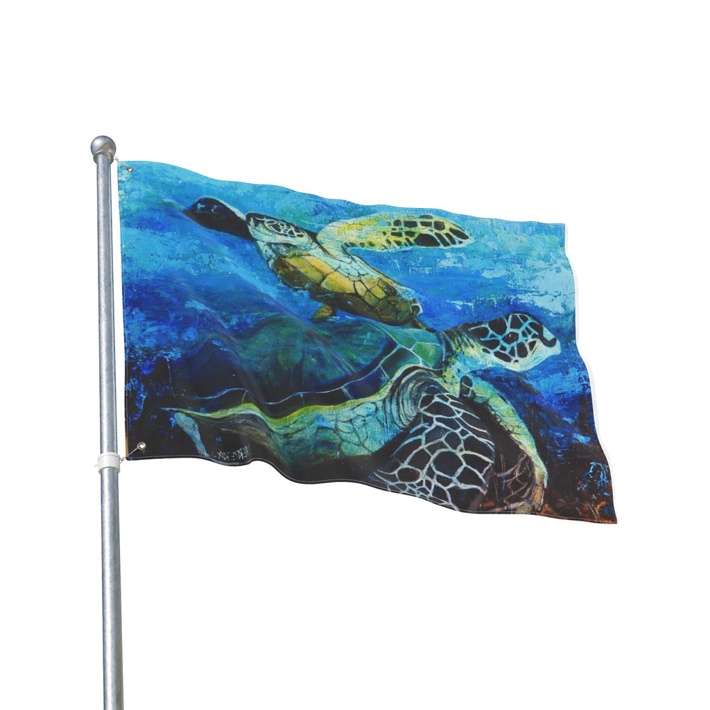 Outdoor Flag - Sea Turtle Double-Sided