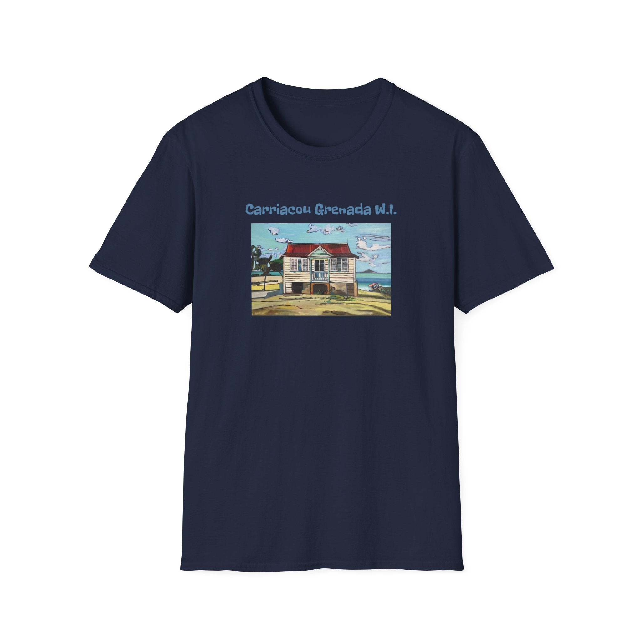 T-Shirt Carriacou House  - Carriacou Grenada W.I. Vintage Beach House Tee