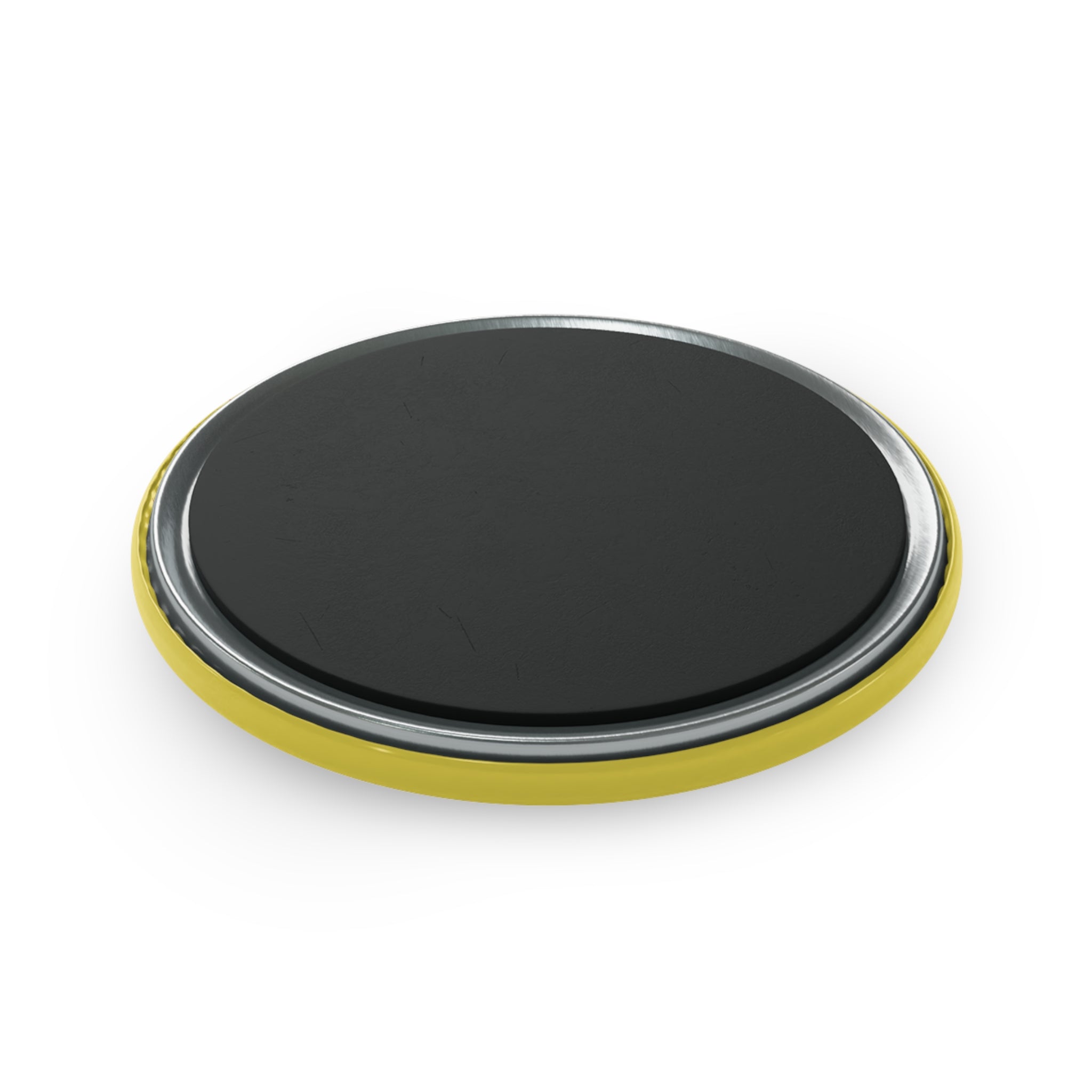 Round Magnet Drummer line art Round Magnet — Red Line on yellow Art Button Magnet