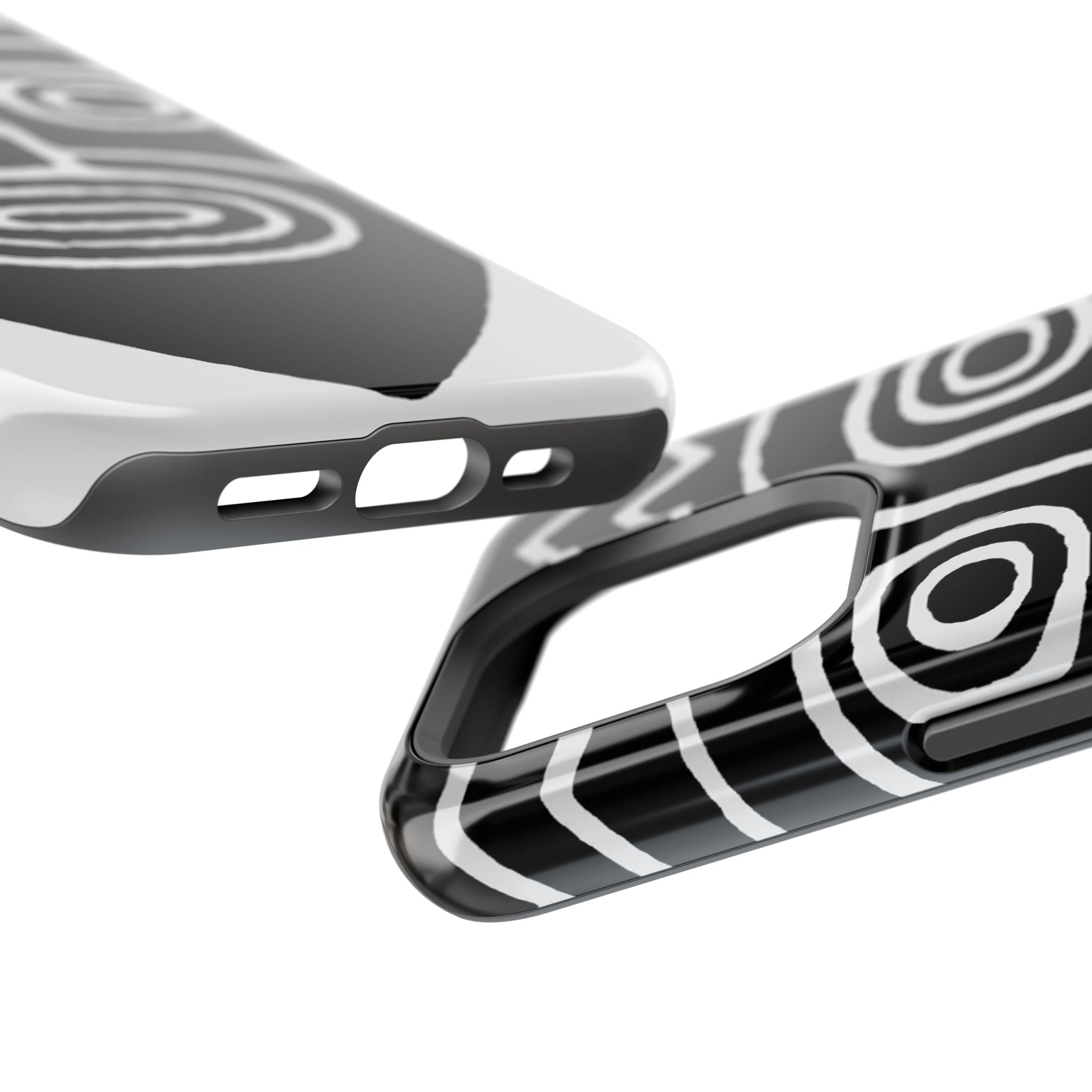 Phone Case — Black & White Tribal Mask Impact-Resistant Case