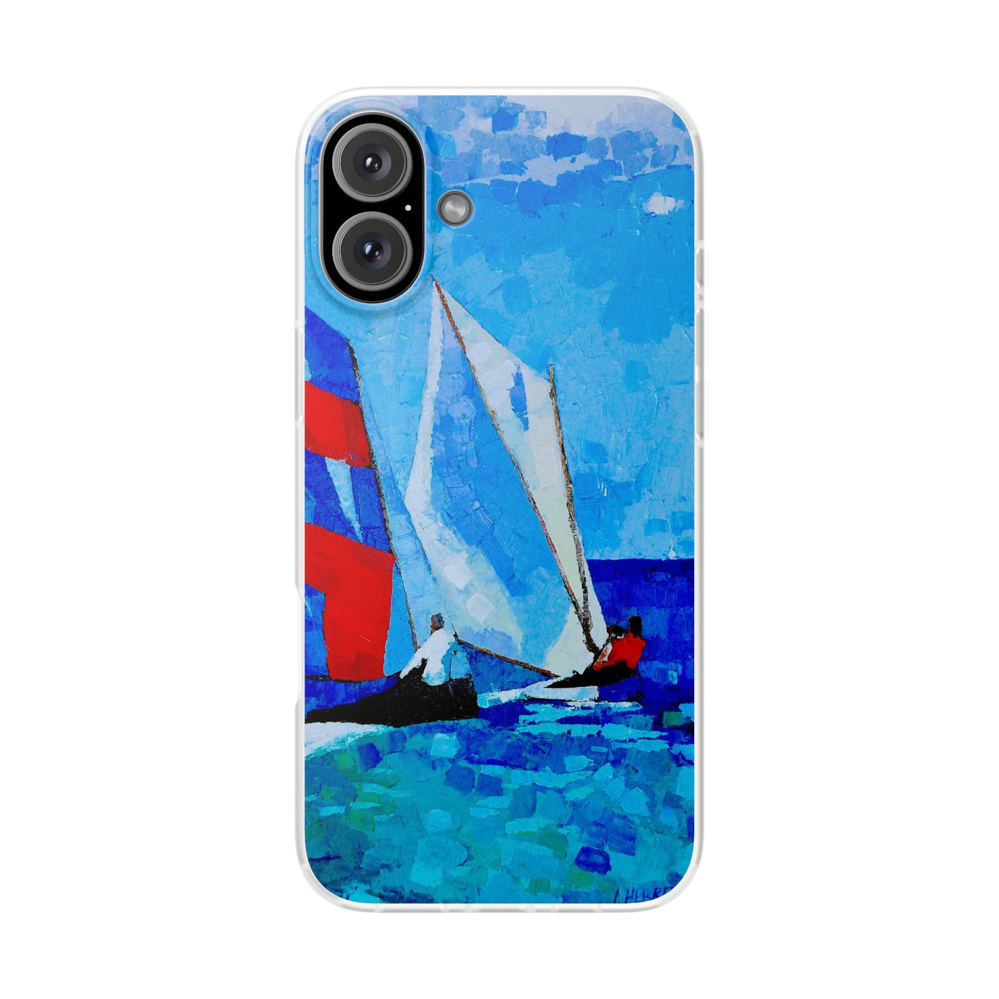 Phone Case Lisa Herrera art print workboat Sailboats   –  Artistic Flexi Case