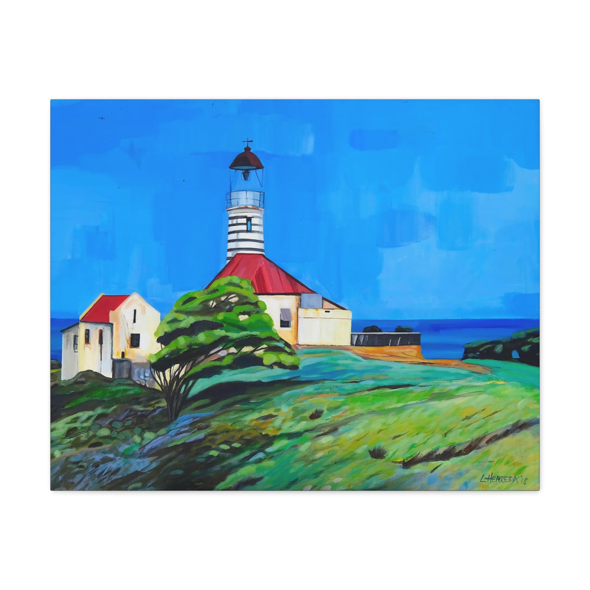 Canvas Print of Pt. Salines Lighthouse Matte— Stretched 1.25" Wall Art