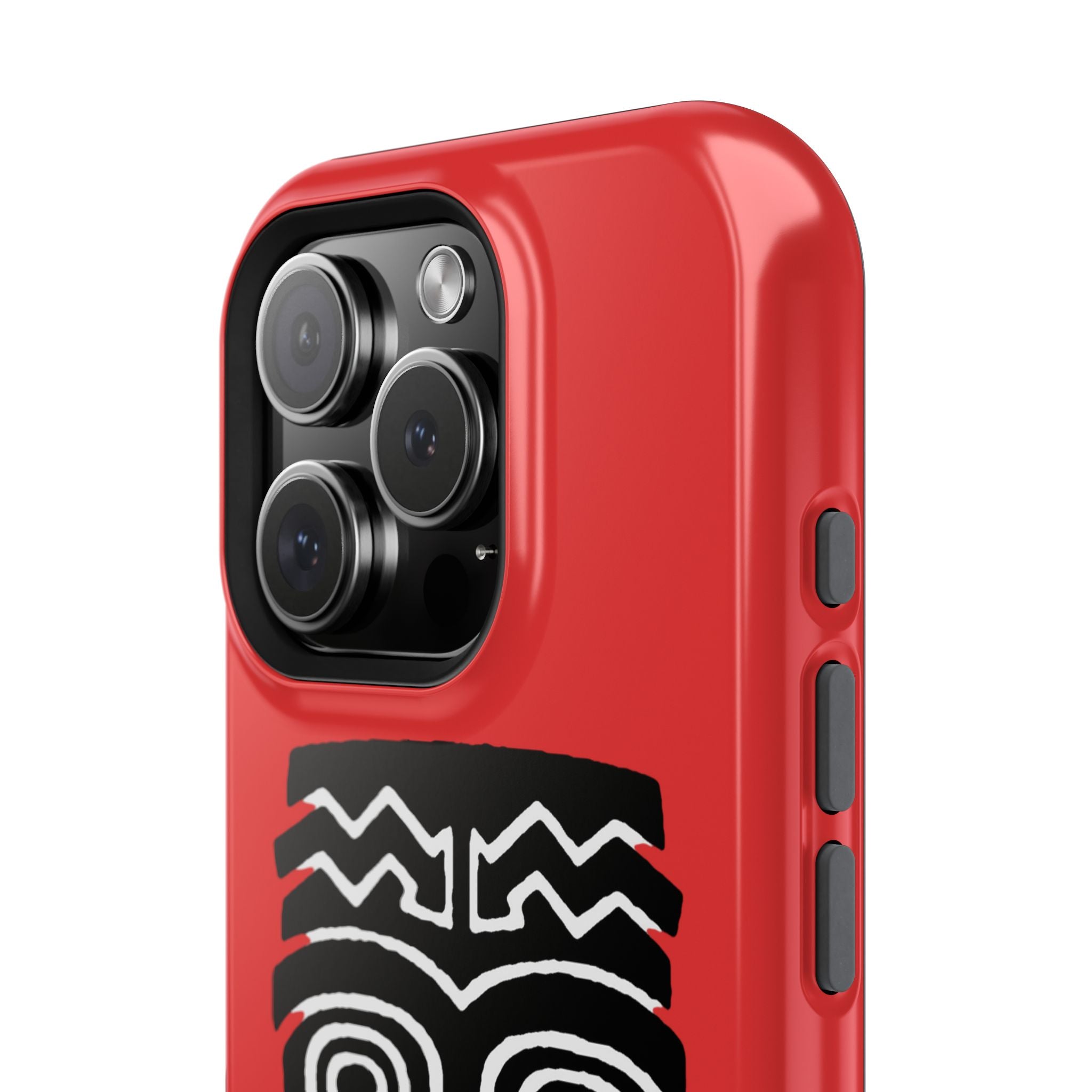Phone Case Tiki Mask Impact-Resistant Phone Case — Bold Red Protective Cover