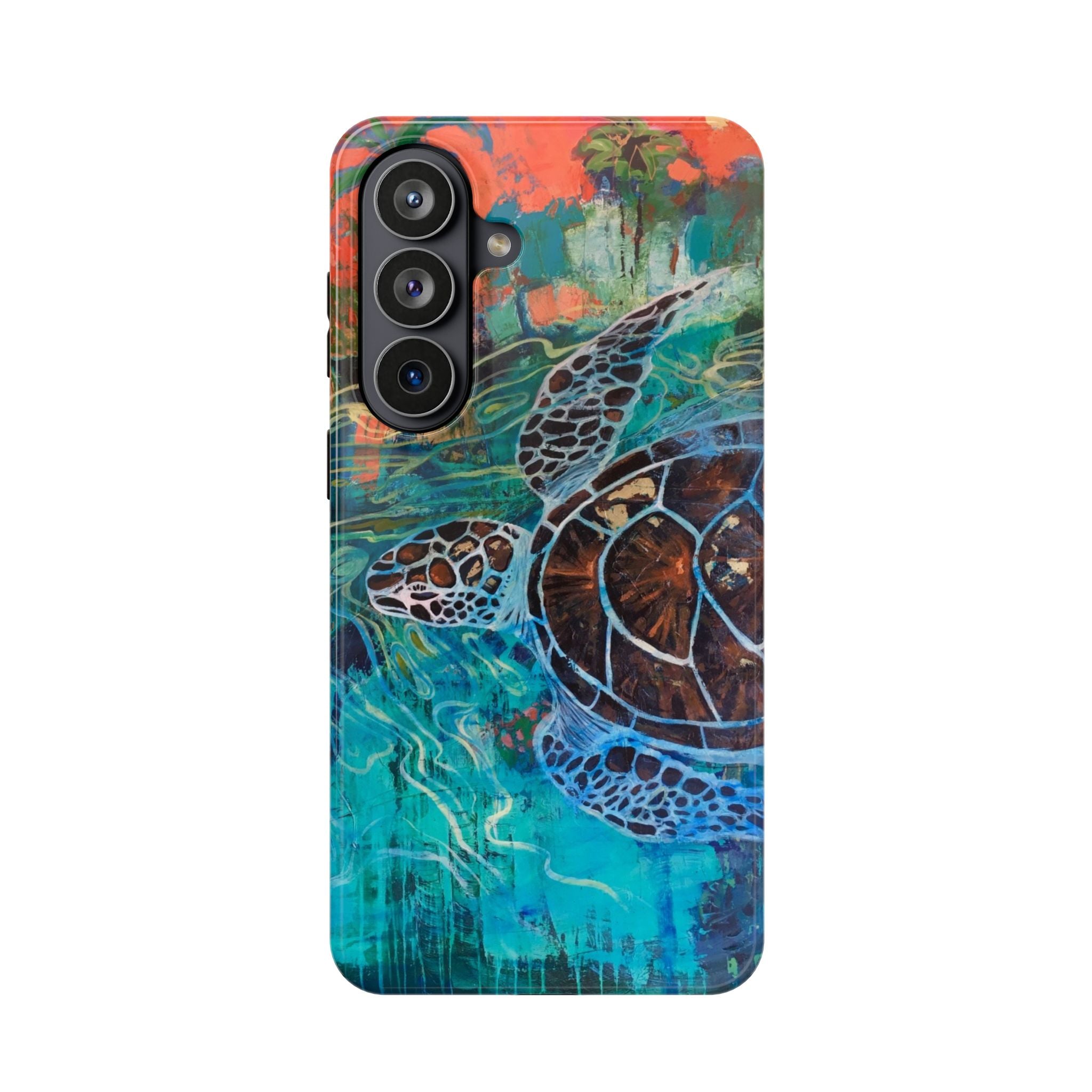 Phone Case Lisa Herrera art print Sea Turtle  — Protective Impact-Resistant Ocean Design