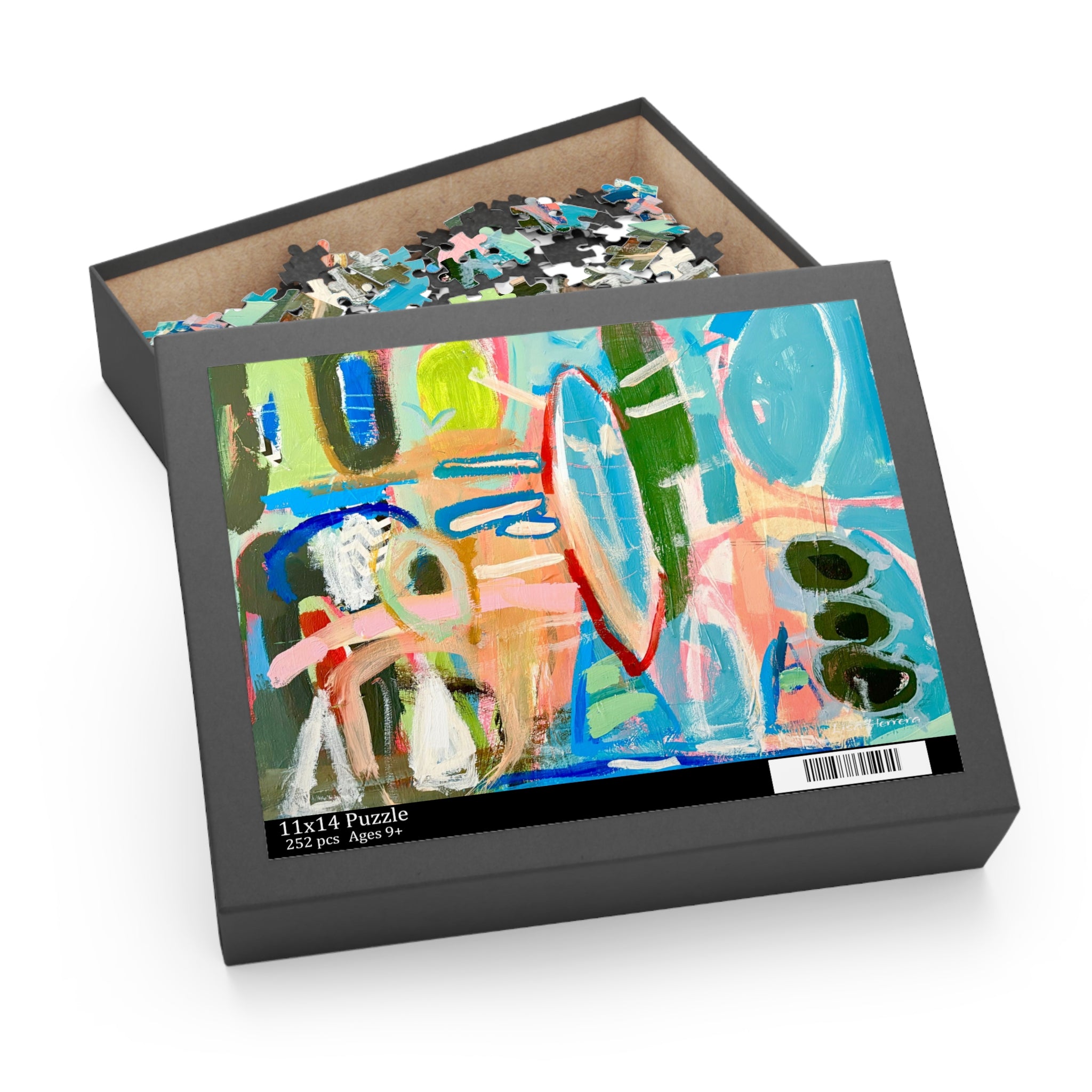 Puzzle Lisa Herrera art print Abstract Surfboard Art Puzzle — Colorful Coastal 120/252/500-Piece Jigsaw