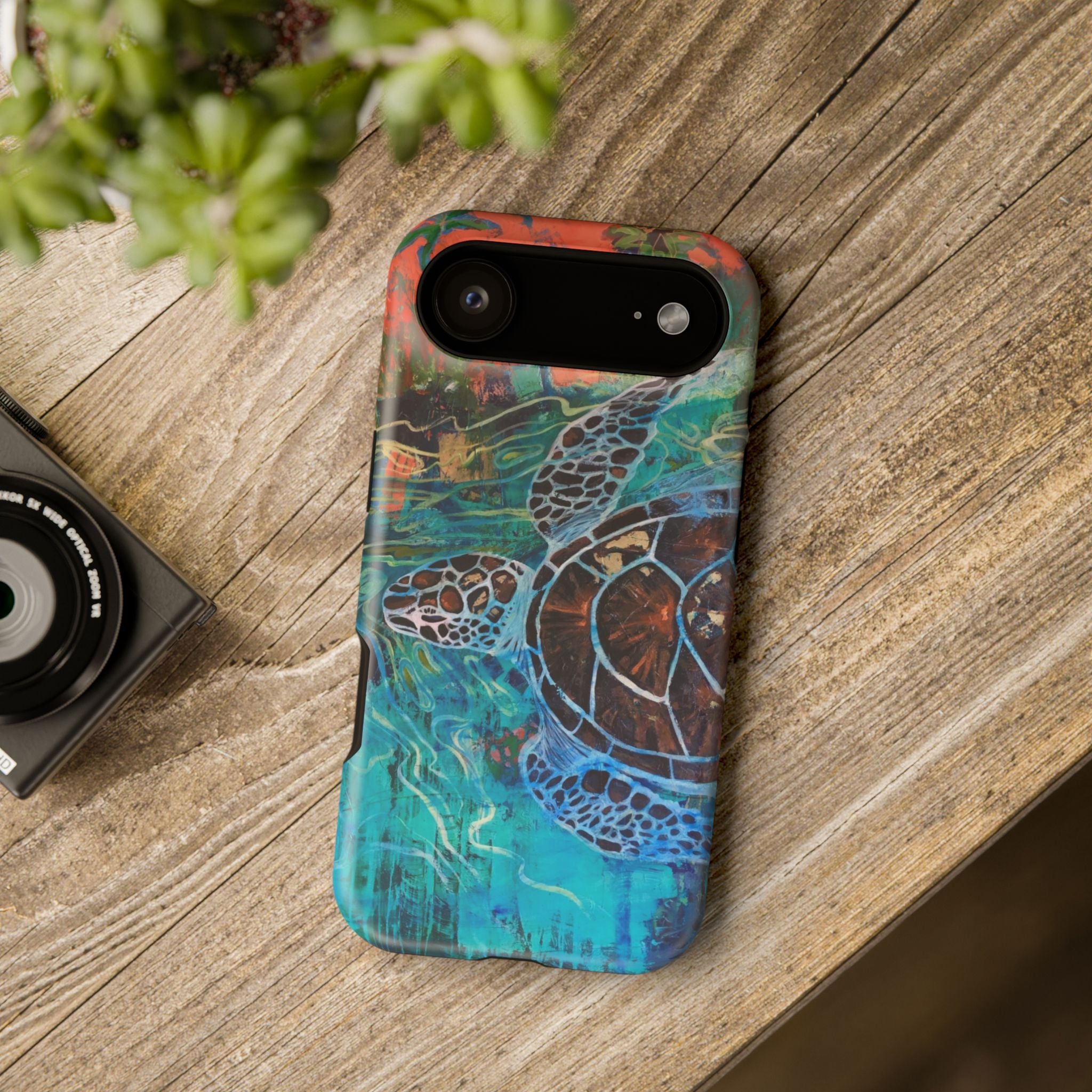 Phone Case Lisa Herrera art print Sea Turtle  — Protective Impact-Resistant Ocean Design