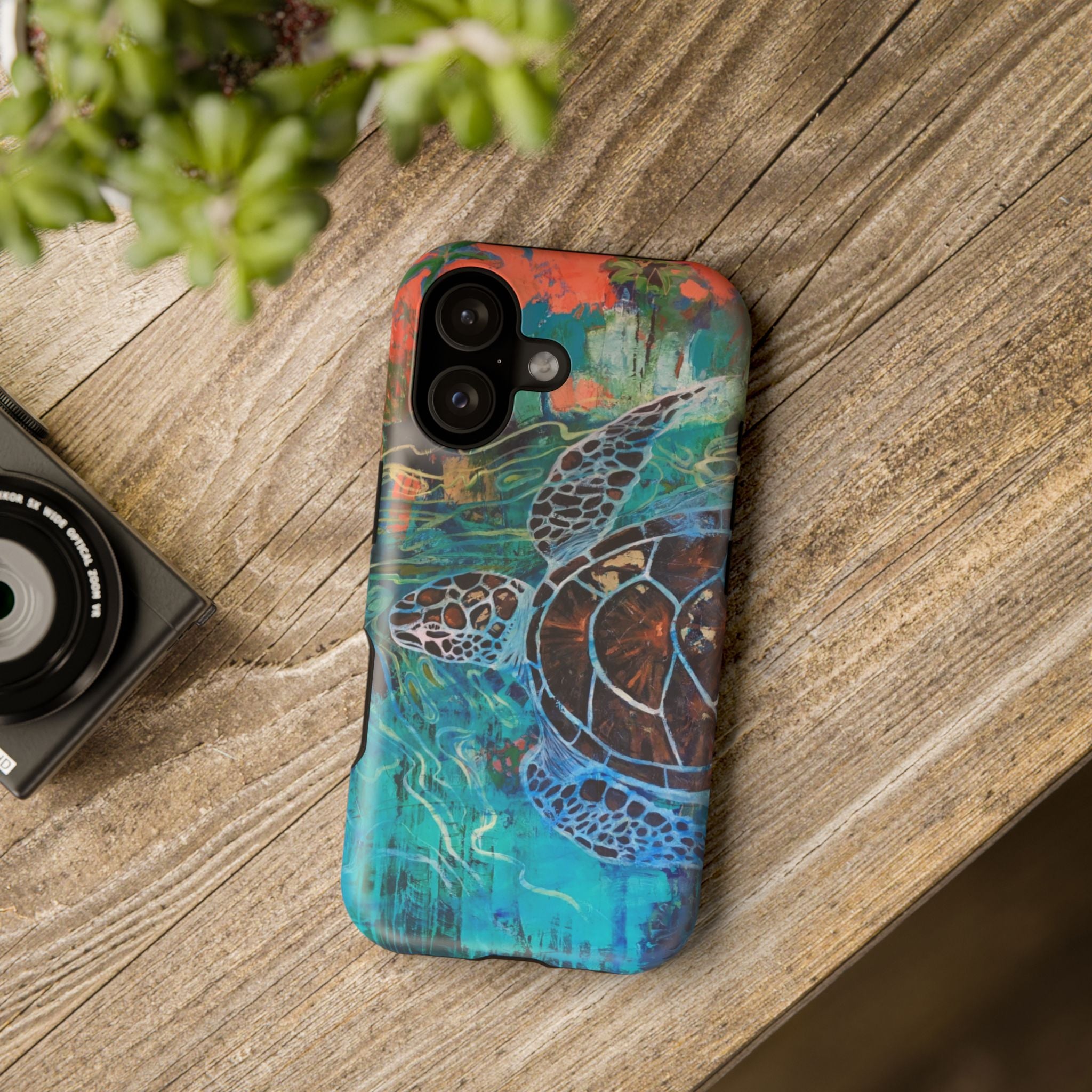 Phone Case Lisa Herrera art print Sea Turtle  — Protective Impact-Resistant Ocean Design